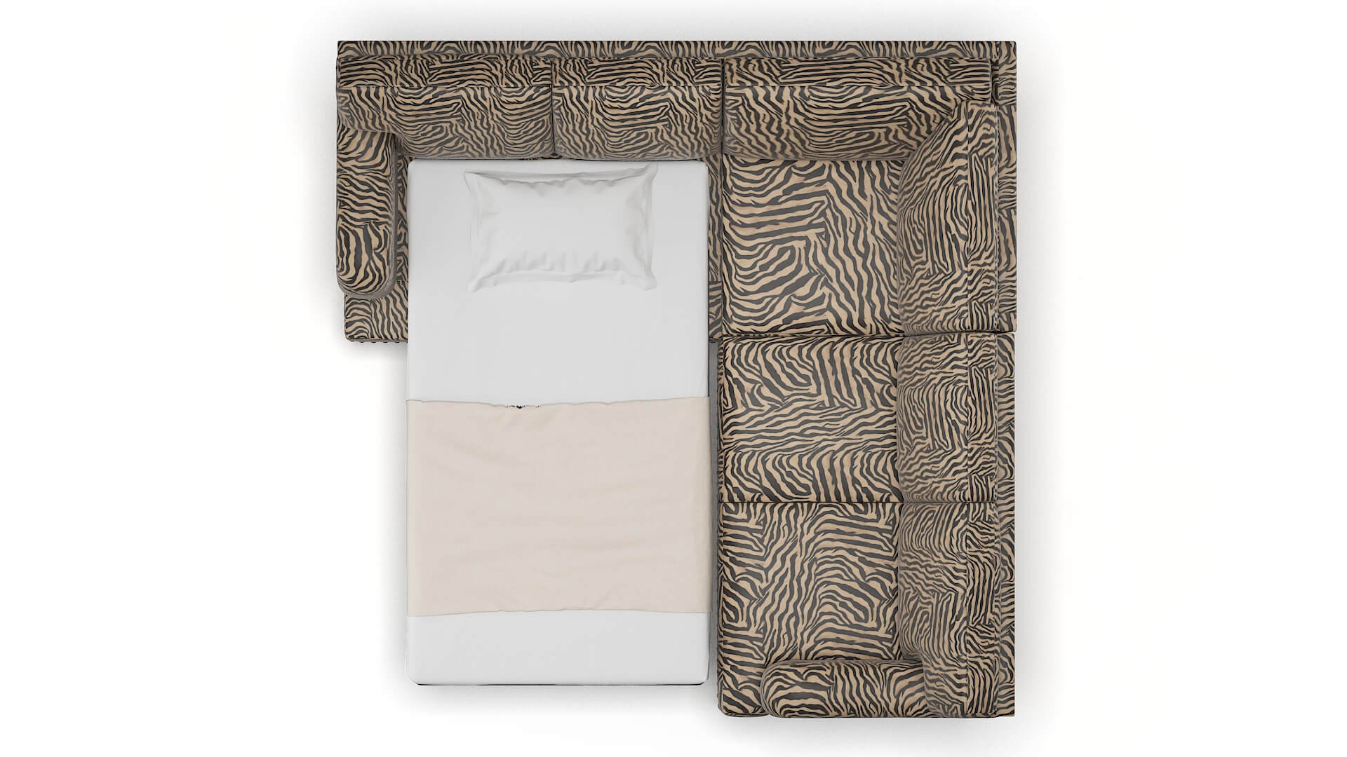 Brighton Zambia Coffee Sectional Sleeper Espresso legs 3