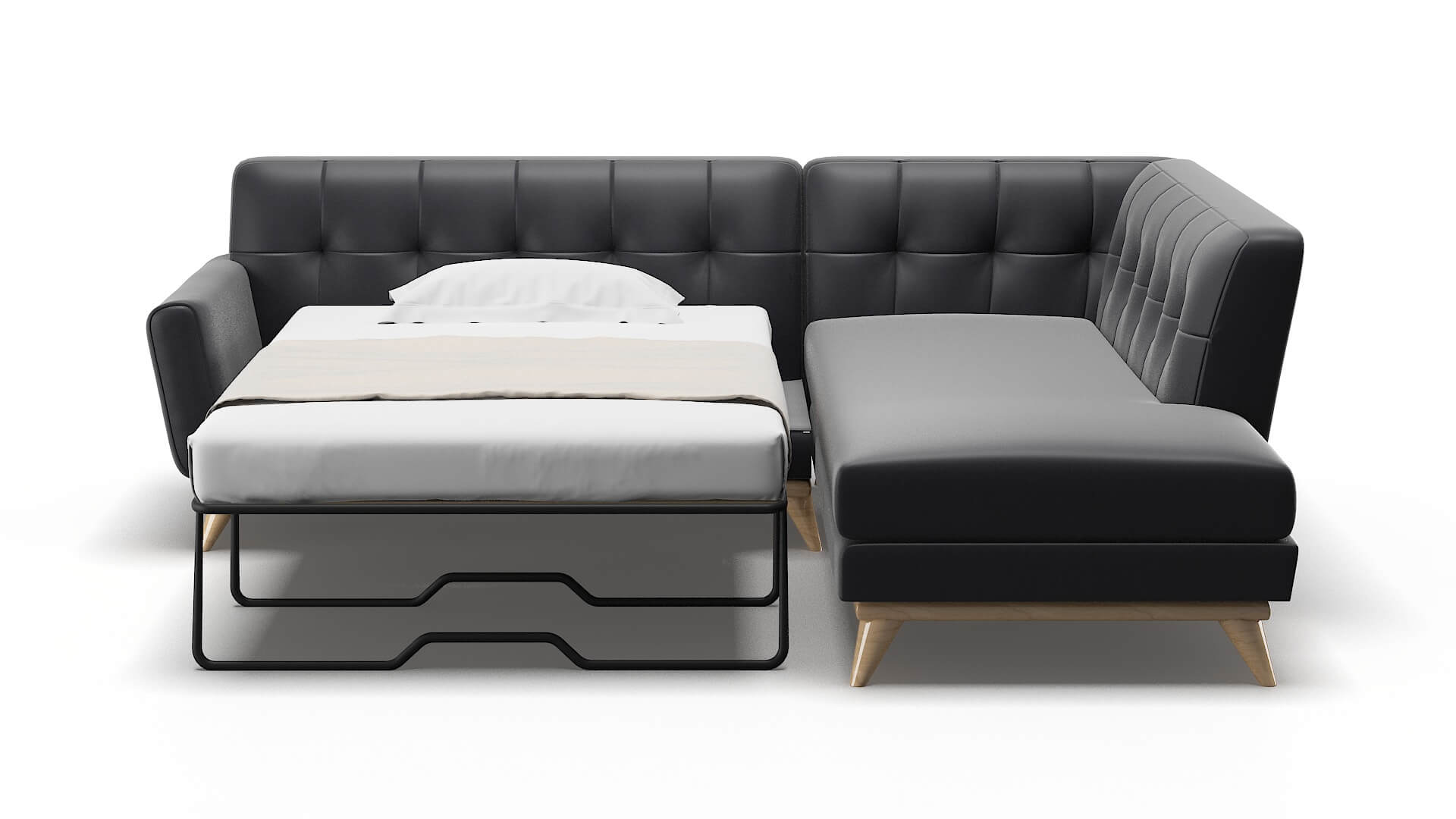 Brussels Atlas_plz Navy Panel Sleeper Espresso legs 1