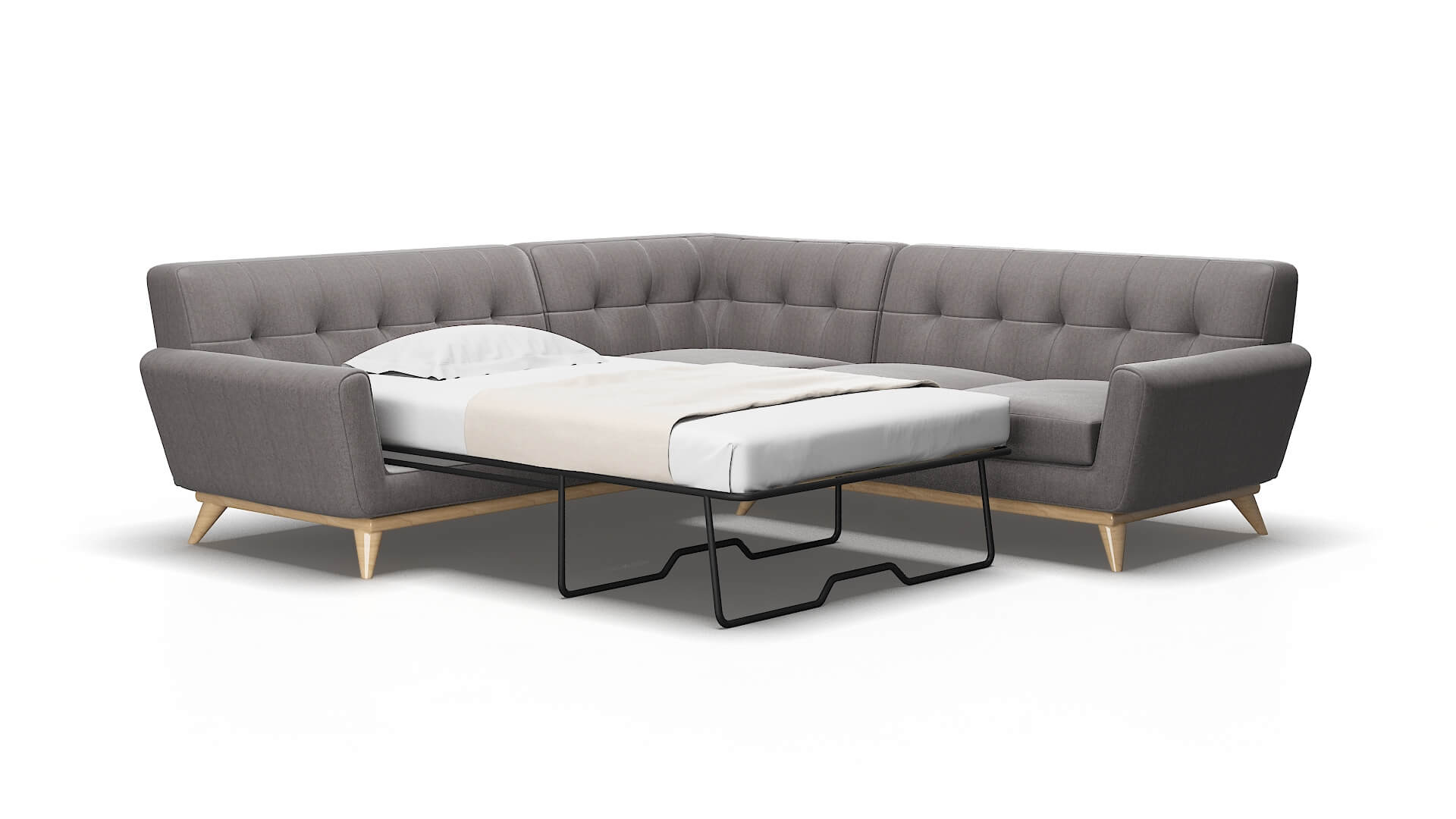 Brussels Atlas_plz silver Sectional sleeper Espresso Legs  2