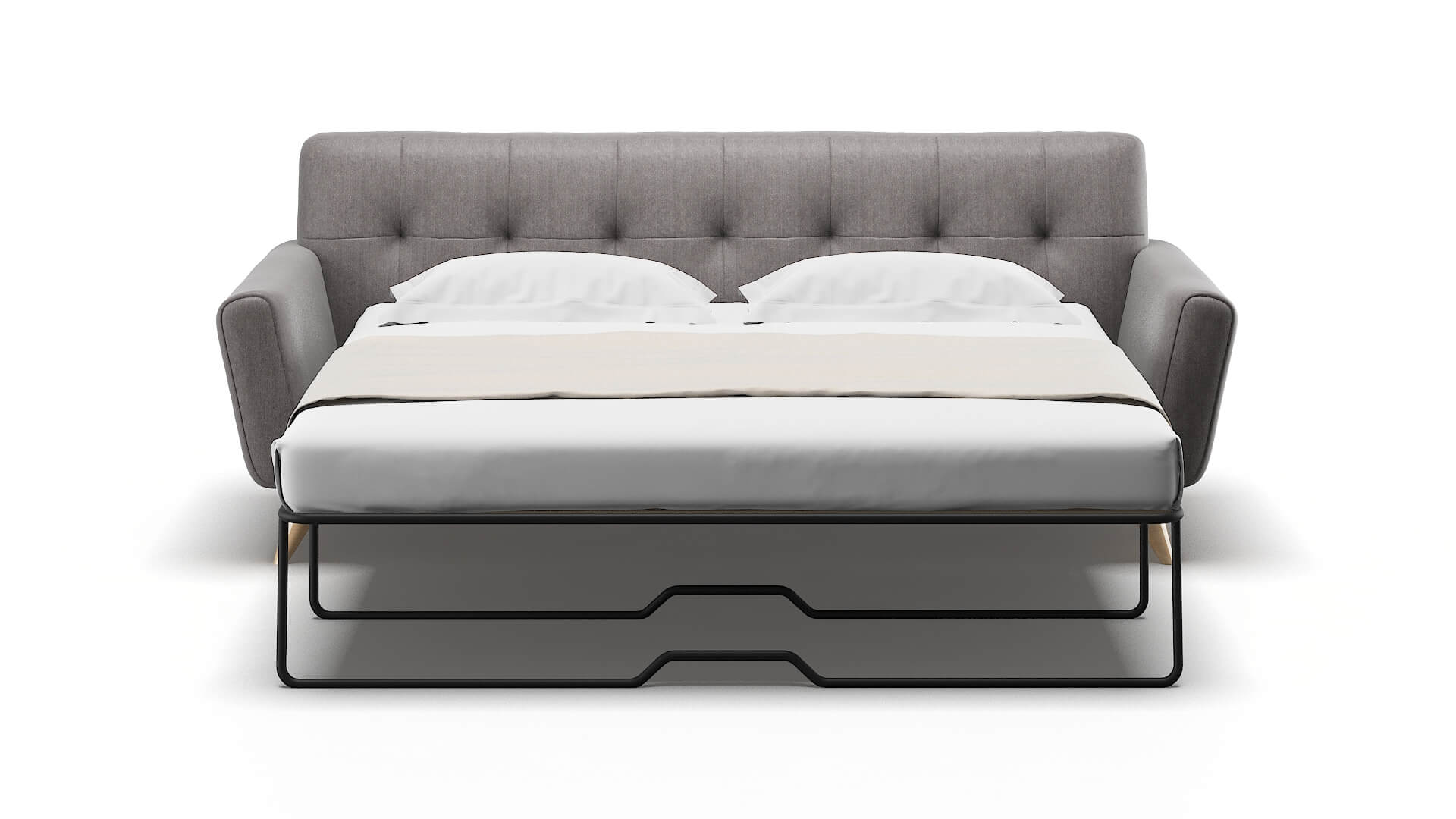 Brussels Atlas_plz Silver Sofa Sleeper Espresso legs 1