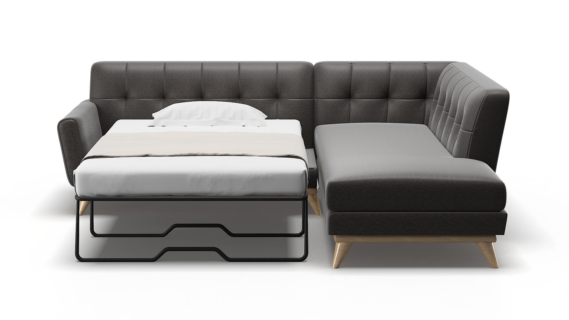 Brussels Avenger Denim Panel Sleeper Espresso legs 1