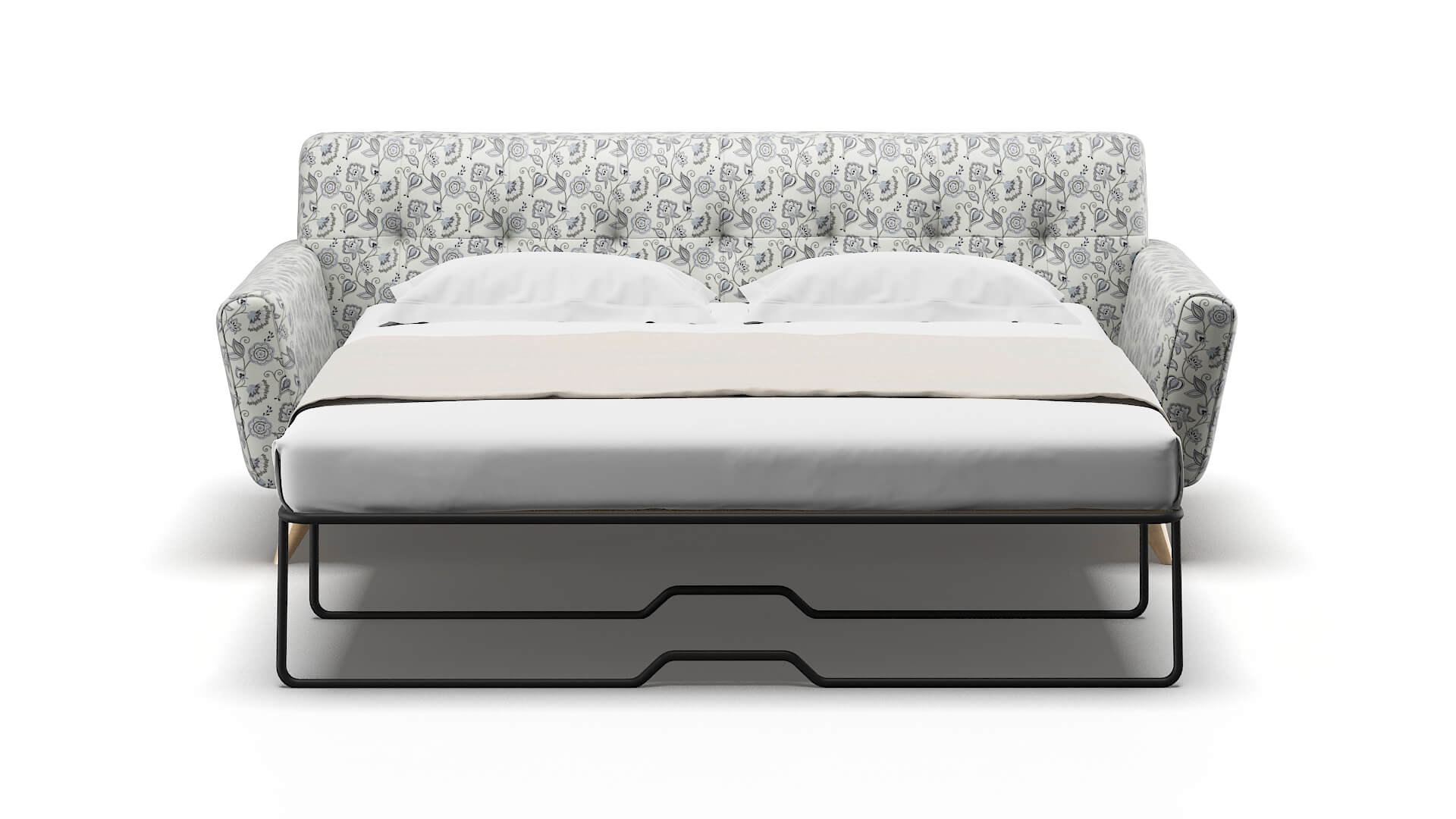 Brussels Avignon Sky Sofa Sleeper Espresso legs 1