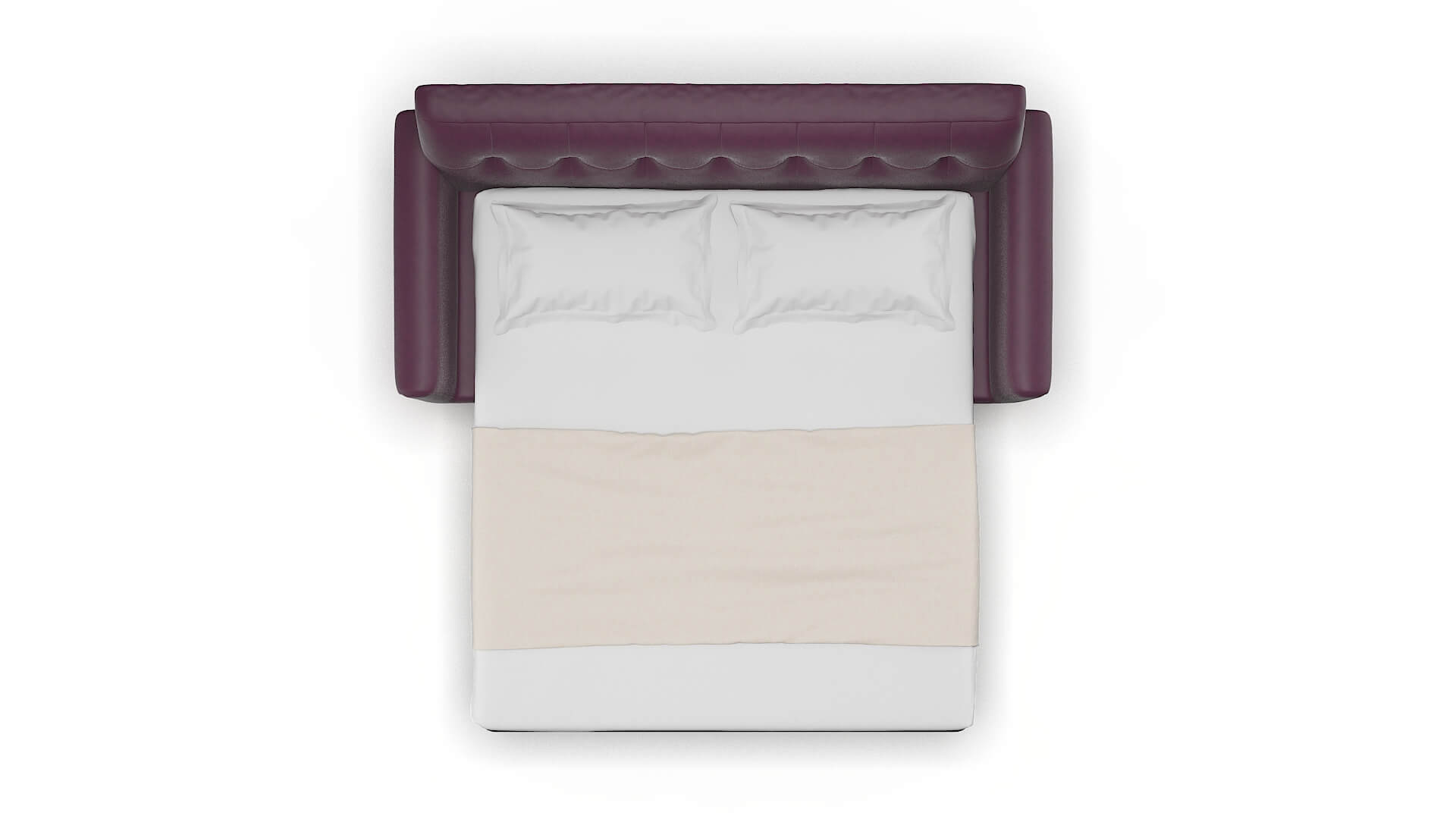 Brussels Bella Aubergine Sofa Sleeper Espresso legs 3