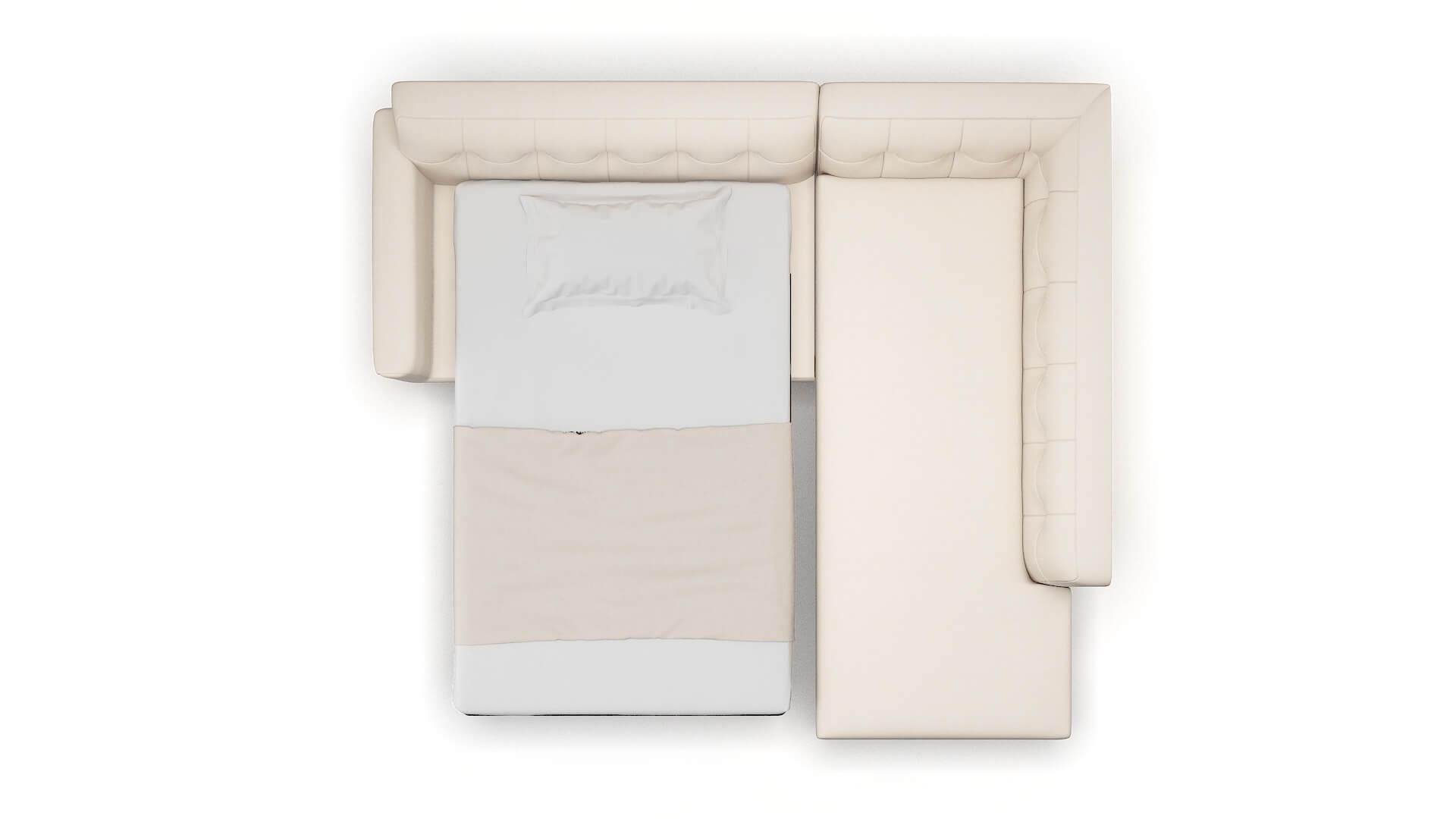 Brussels Bella Buckwheat Panel Sleeper Espresso legs 3