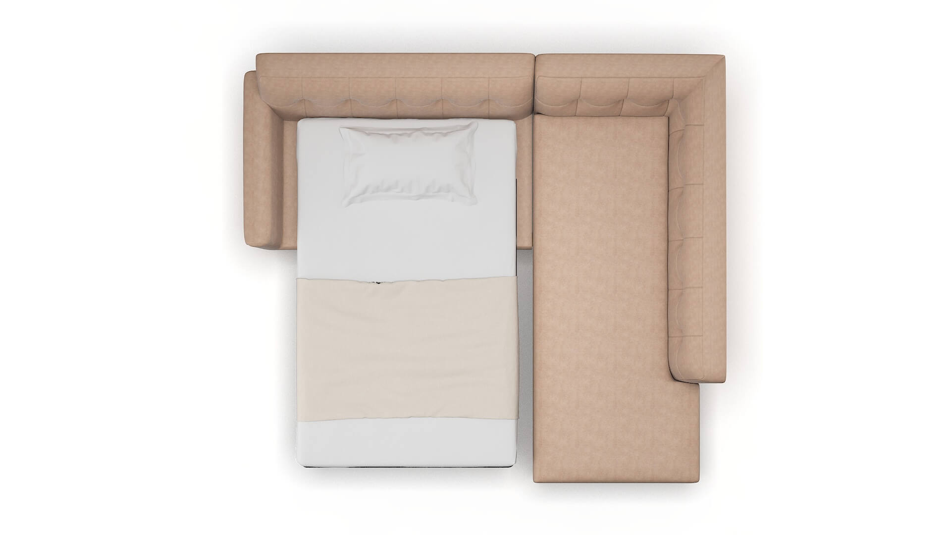 Brussels Bella Cocoa Panel Sleeper Espresso legs 3