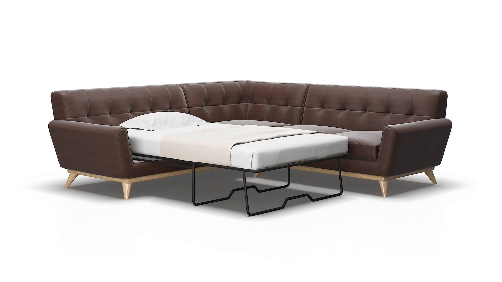 Brussels Bella espresso Sectional sleeper Espresso Legs  2