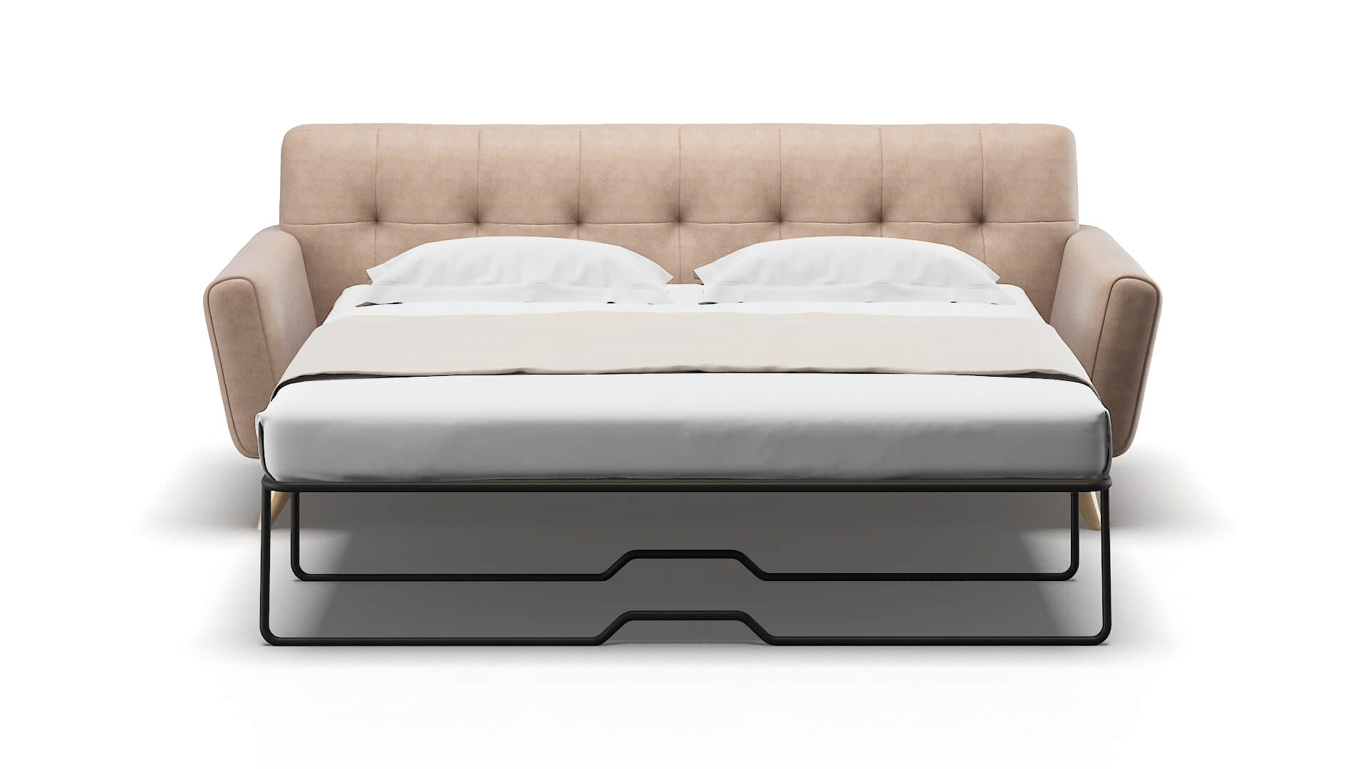 Brussels Bella Pewter Sofa Sleeper Espresso legs 1