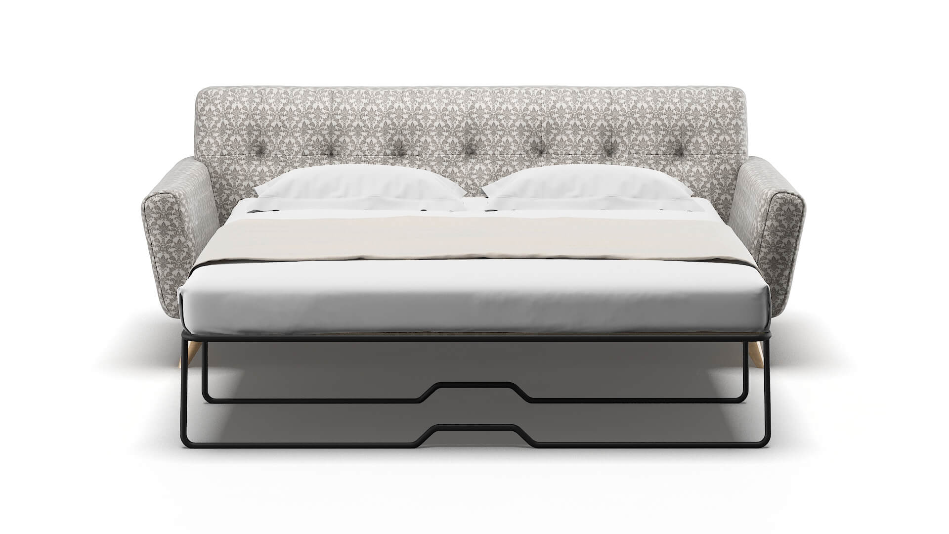 Brussels Bergamo Dove Sofa Sleeper Espresso legs 1