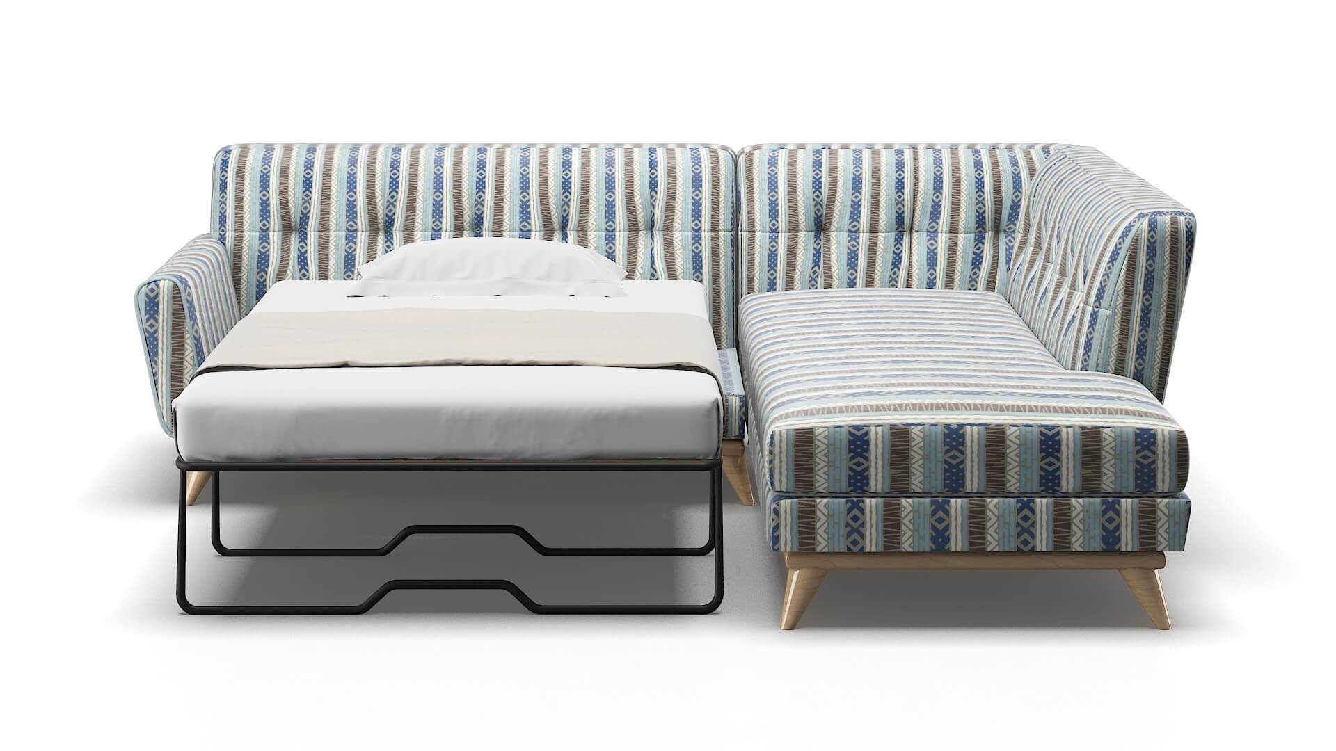 Brussels Bodhi Indigo Panel Sleeper Espresso legs 1