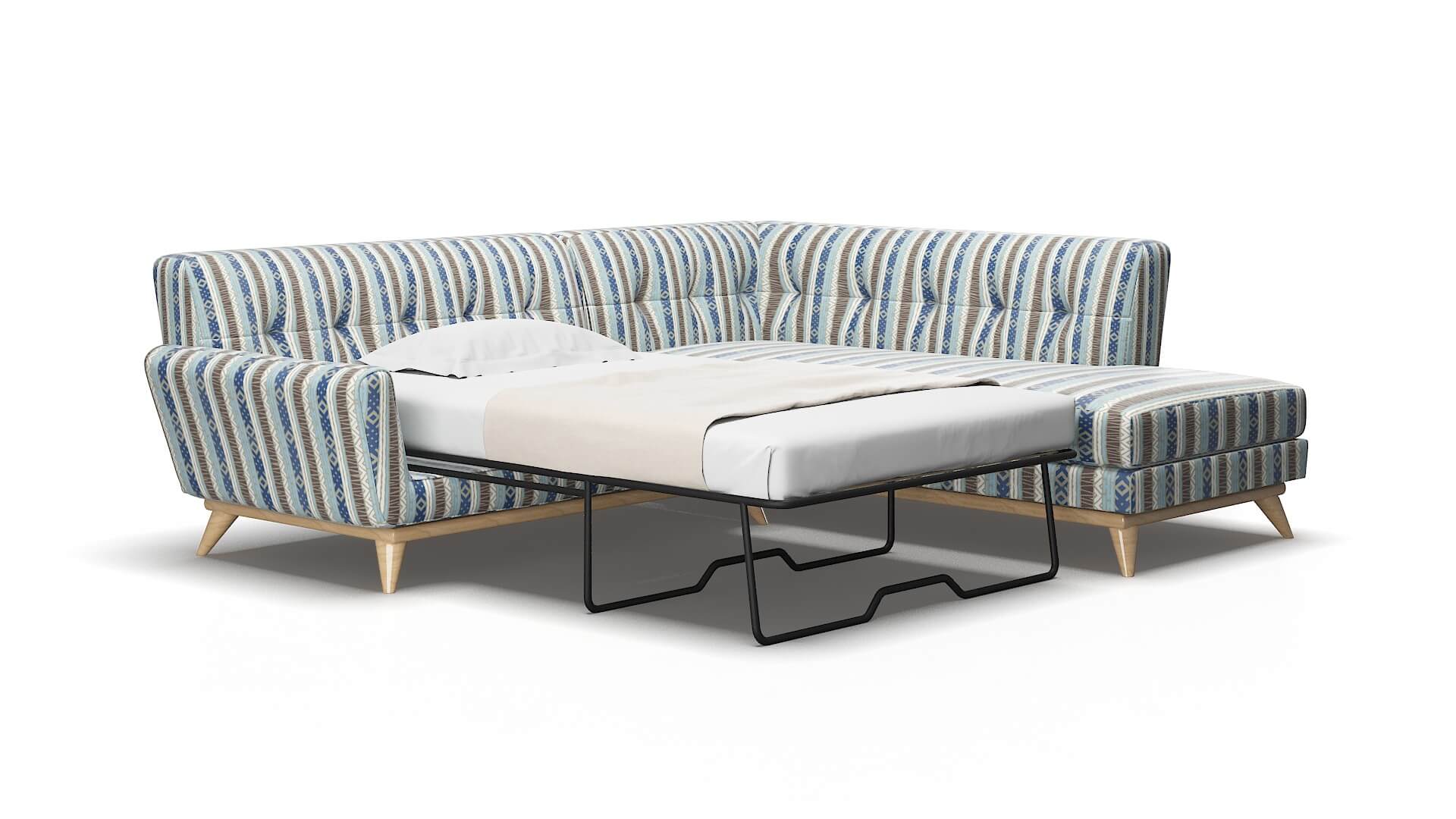 Brussels Bodhi Indigo Panel Sleeper Espresso legs 2