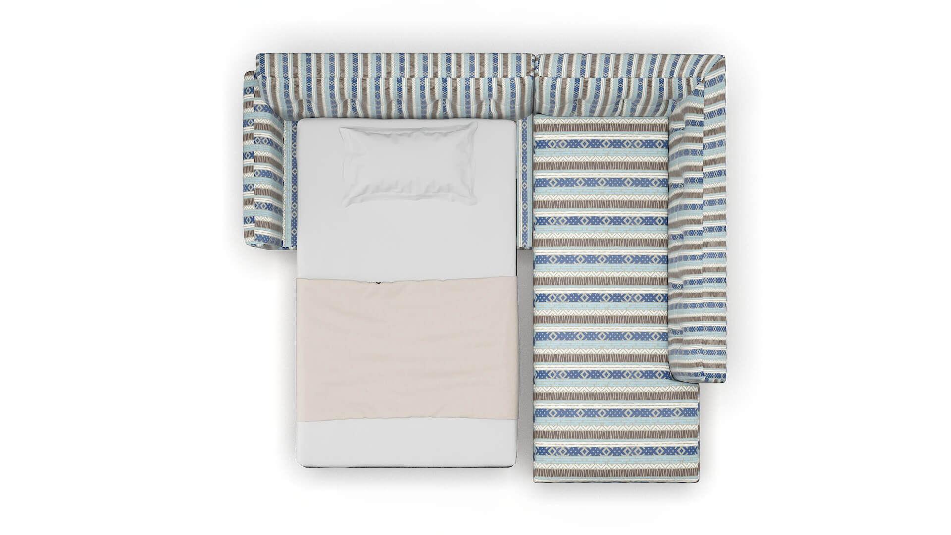 Brussels Bodhi Indigo Panel Sleeper Espresso legs 3