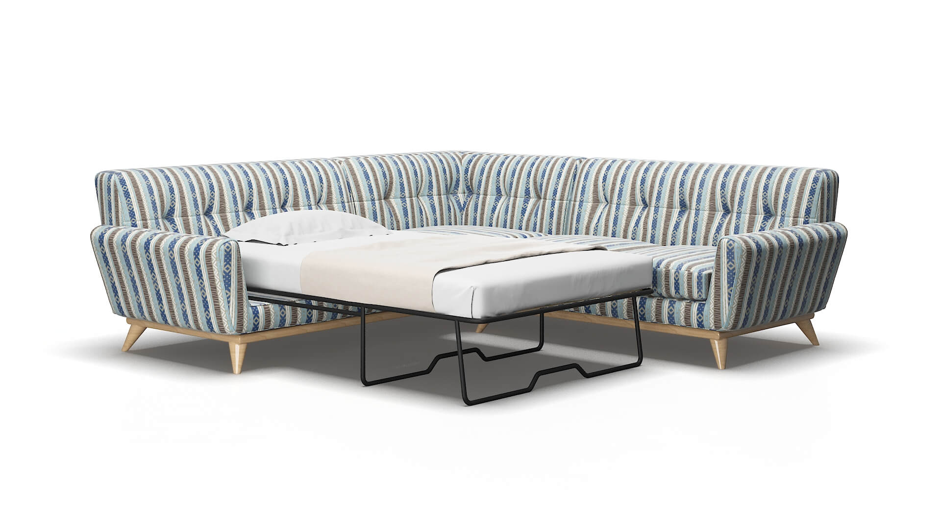 Brussels Bodhi indigo Sectional sleeper Espresso Legs  2