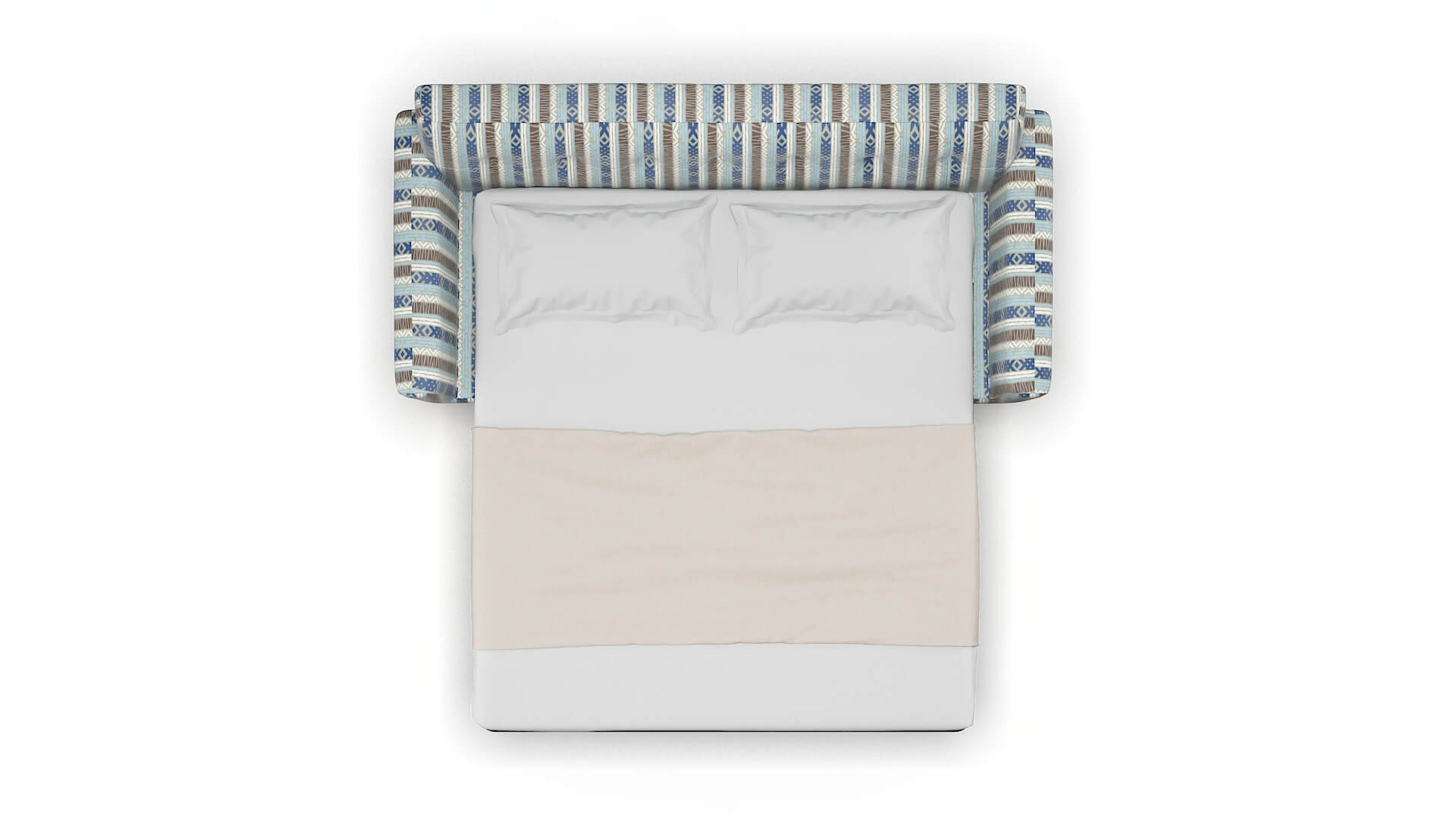 Brussels Bodhi Indigo Sofa Sleeper Espresso legs 3