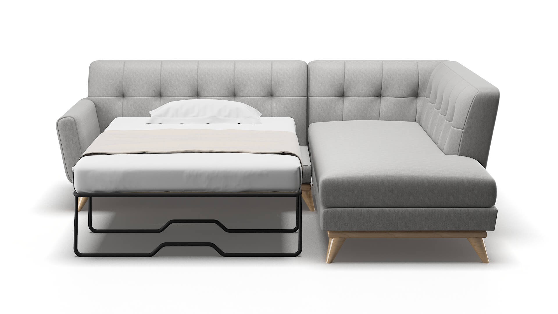 Brussels Bungalow Graphite Panel Sleeper Espresso legs 1