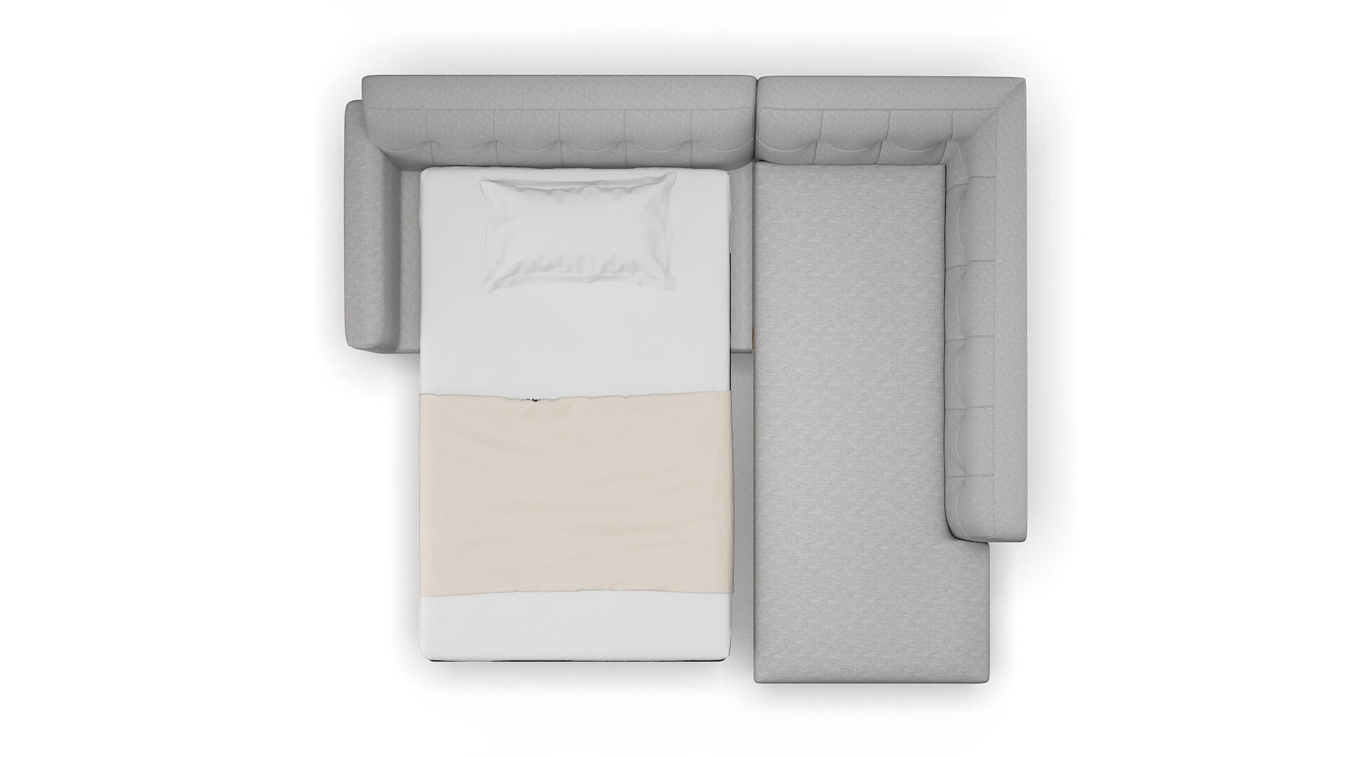 Brussels Bungalow Graphite Panel Sleeper Espresso legs 3