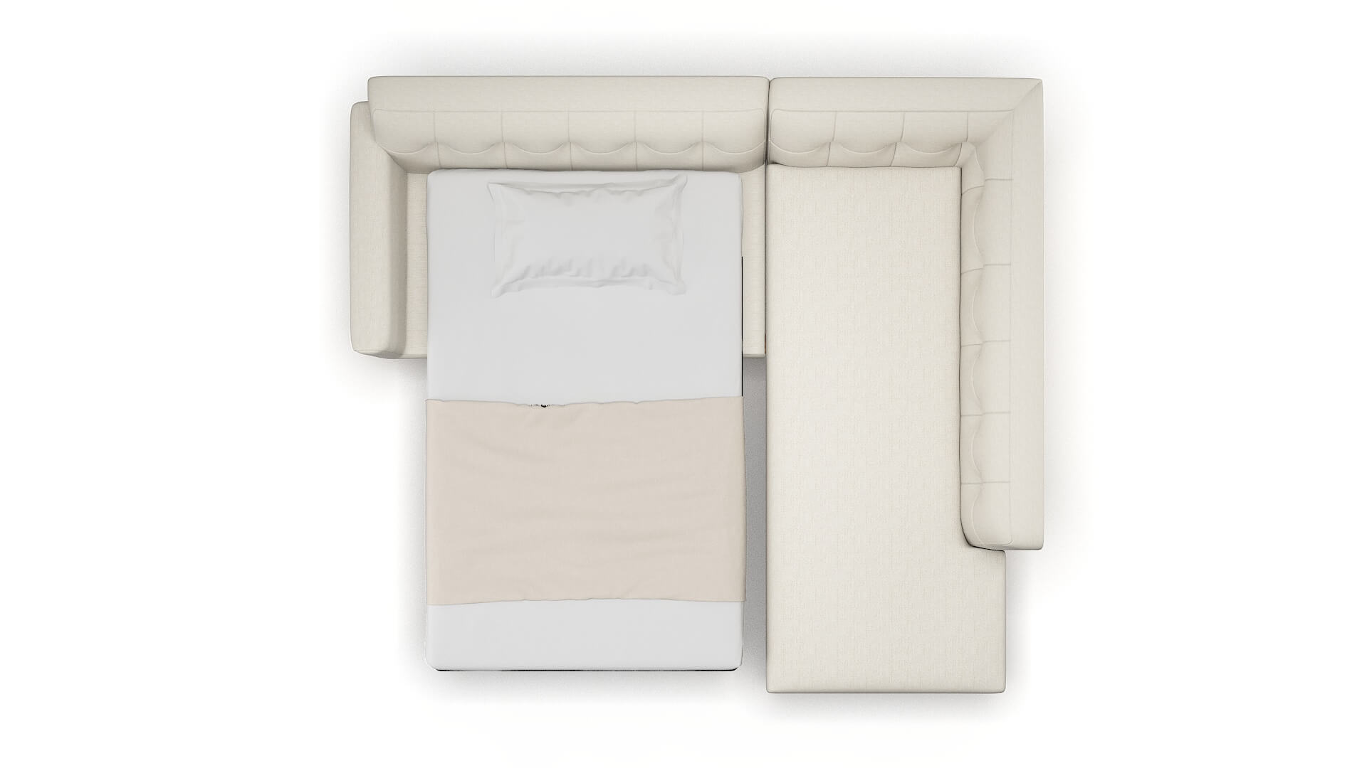 Brussels Catalina Linen Panel Sleeper Espresso legs 3