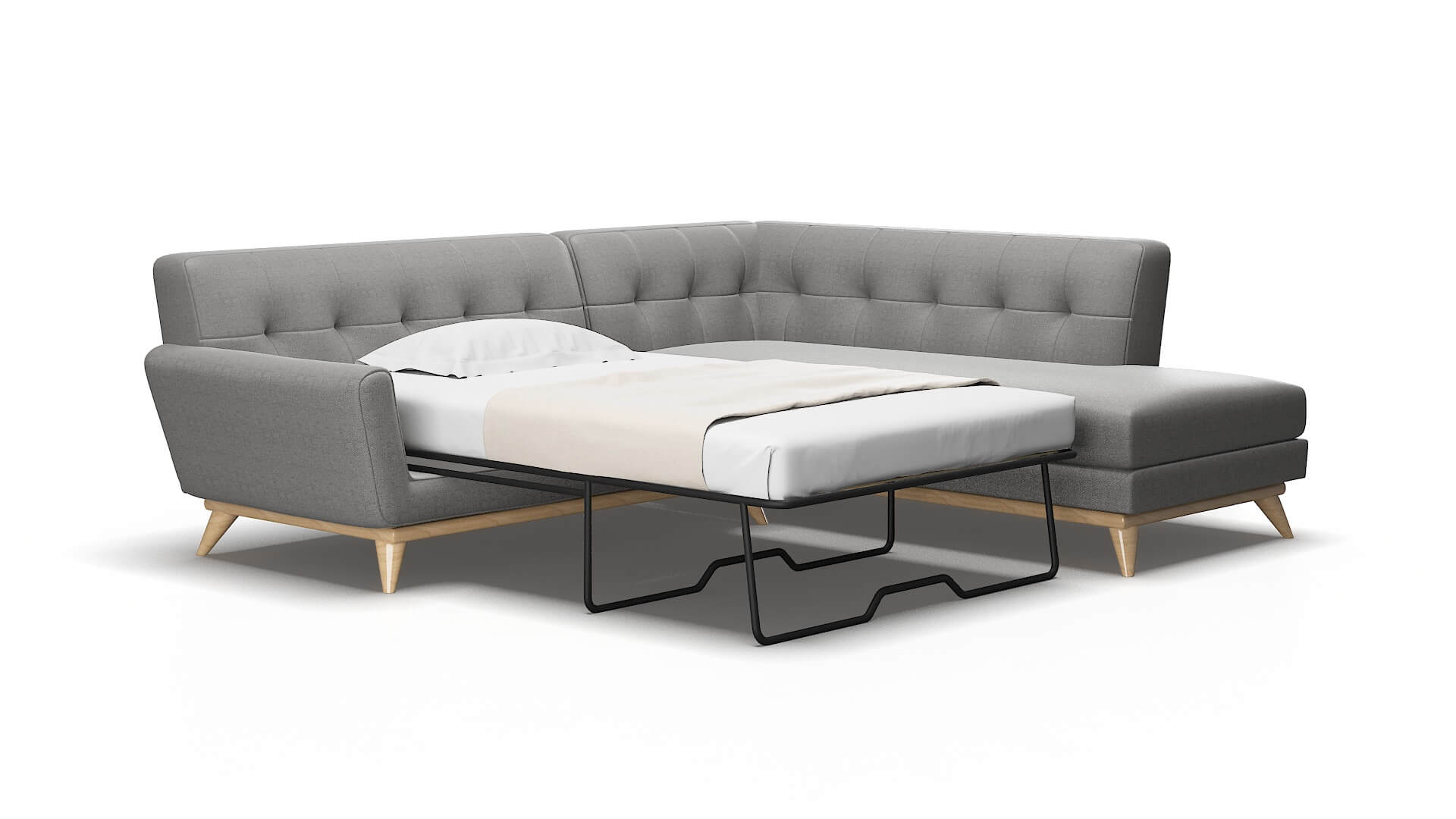 Brussels Catalina Steel Panel Sleeper Espresso legs 2