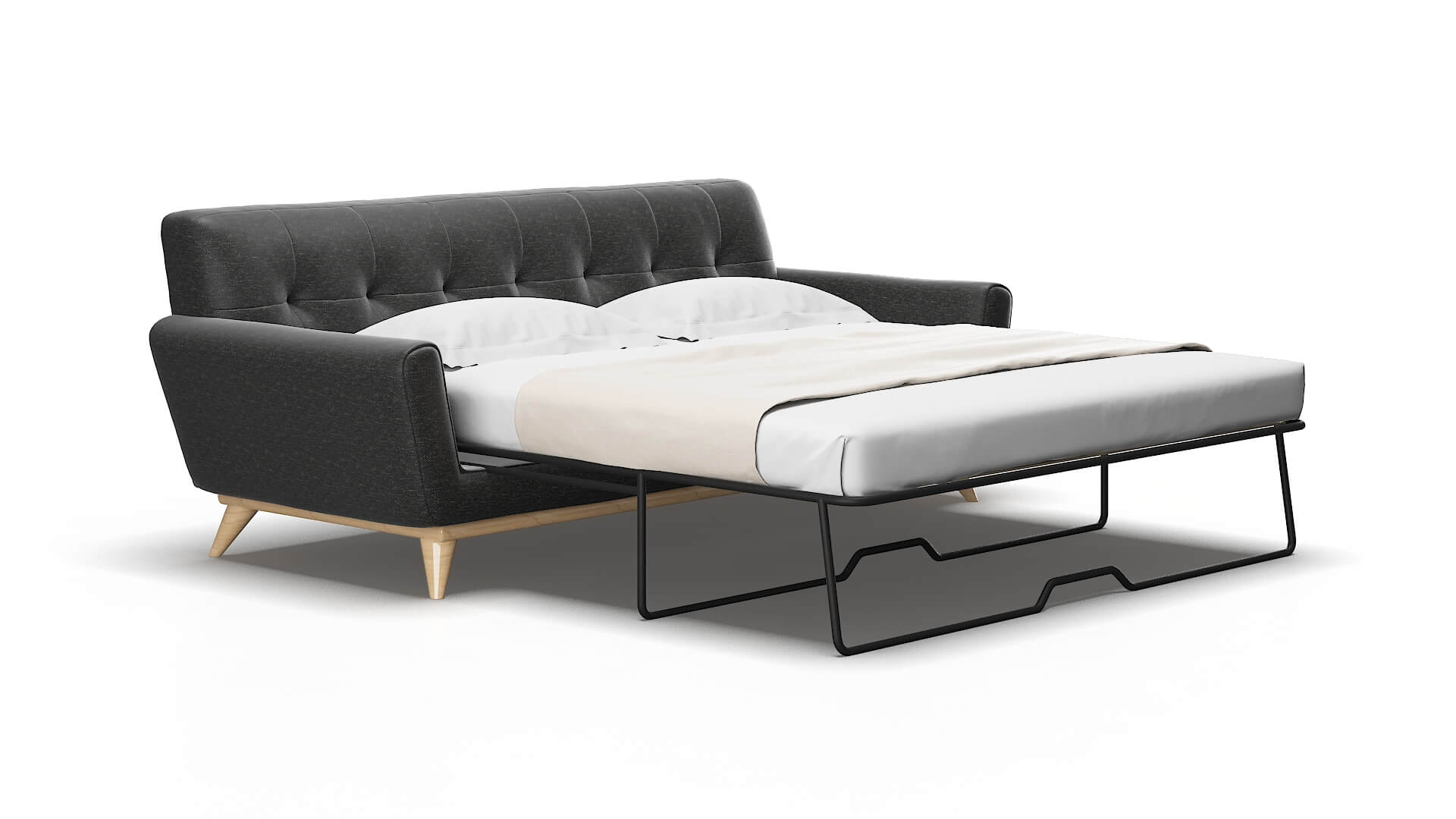 Brussels Chance Denim Sofa Sleeper Espresso legs 2