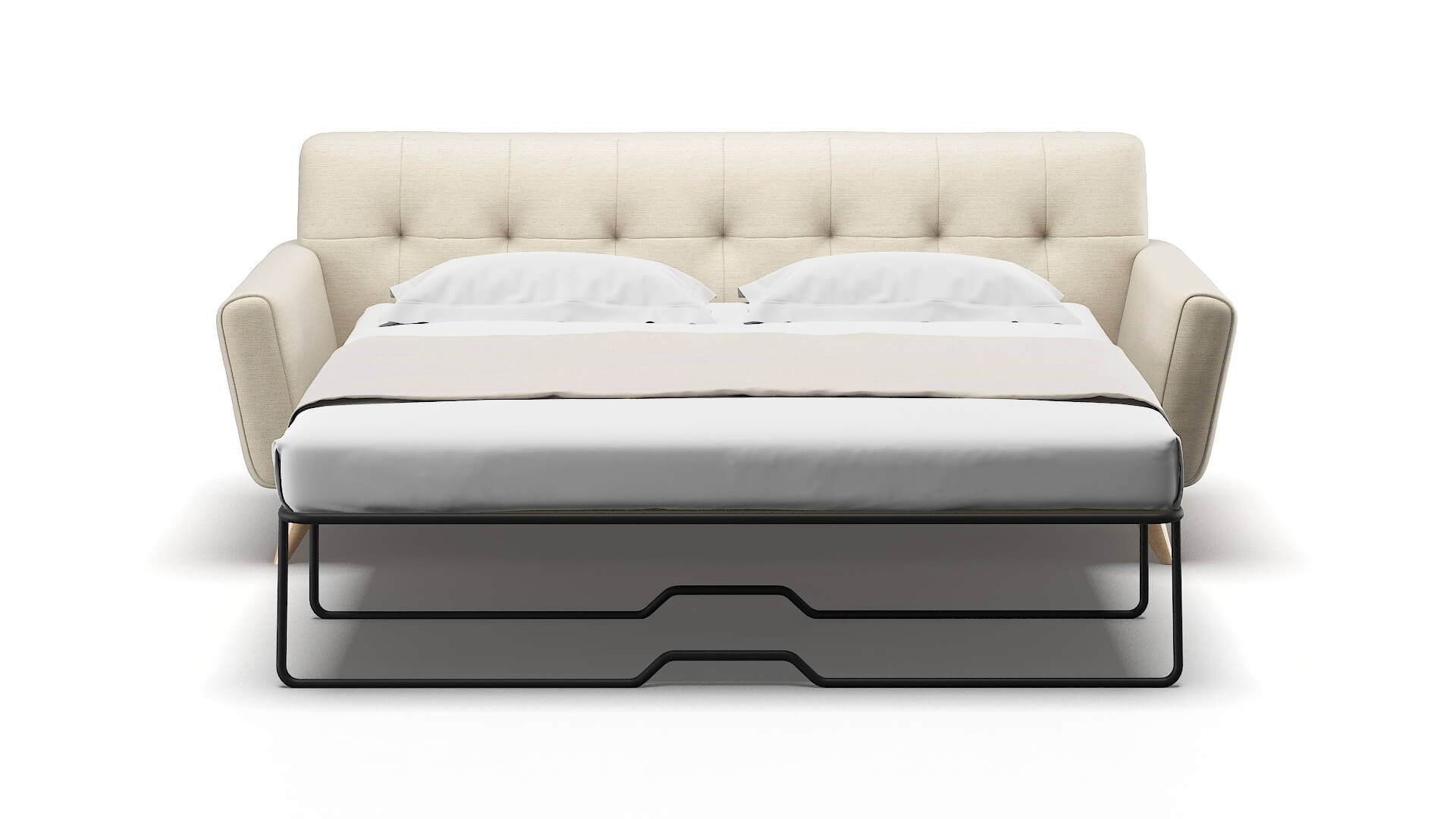 Brussels Chance Sand Sofa Sleeper Espresso legs 1