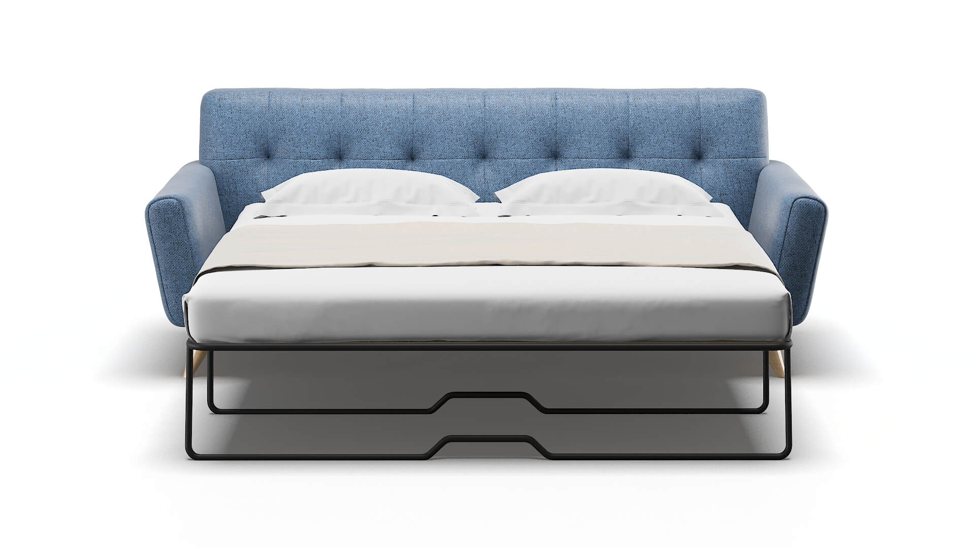 Brussels Clyde Deep_ocean Sofa Sleeper Espresso legs 1