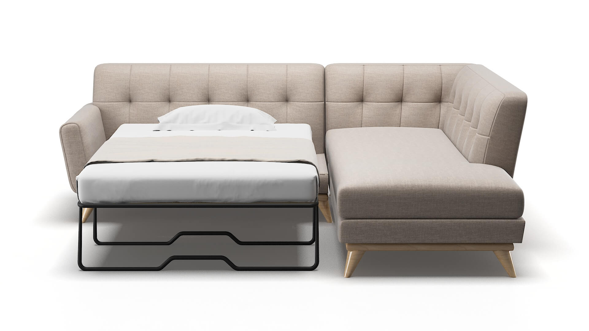 Brussels Clyde Dolphin Panel Sleeper Espresso legs 1