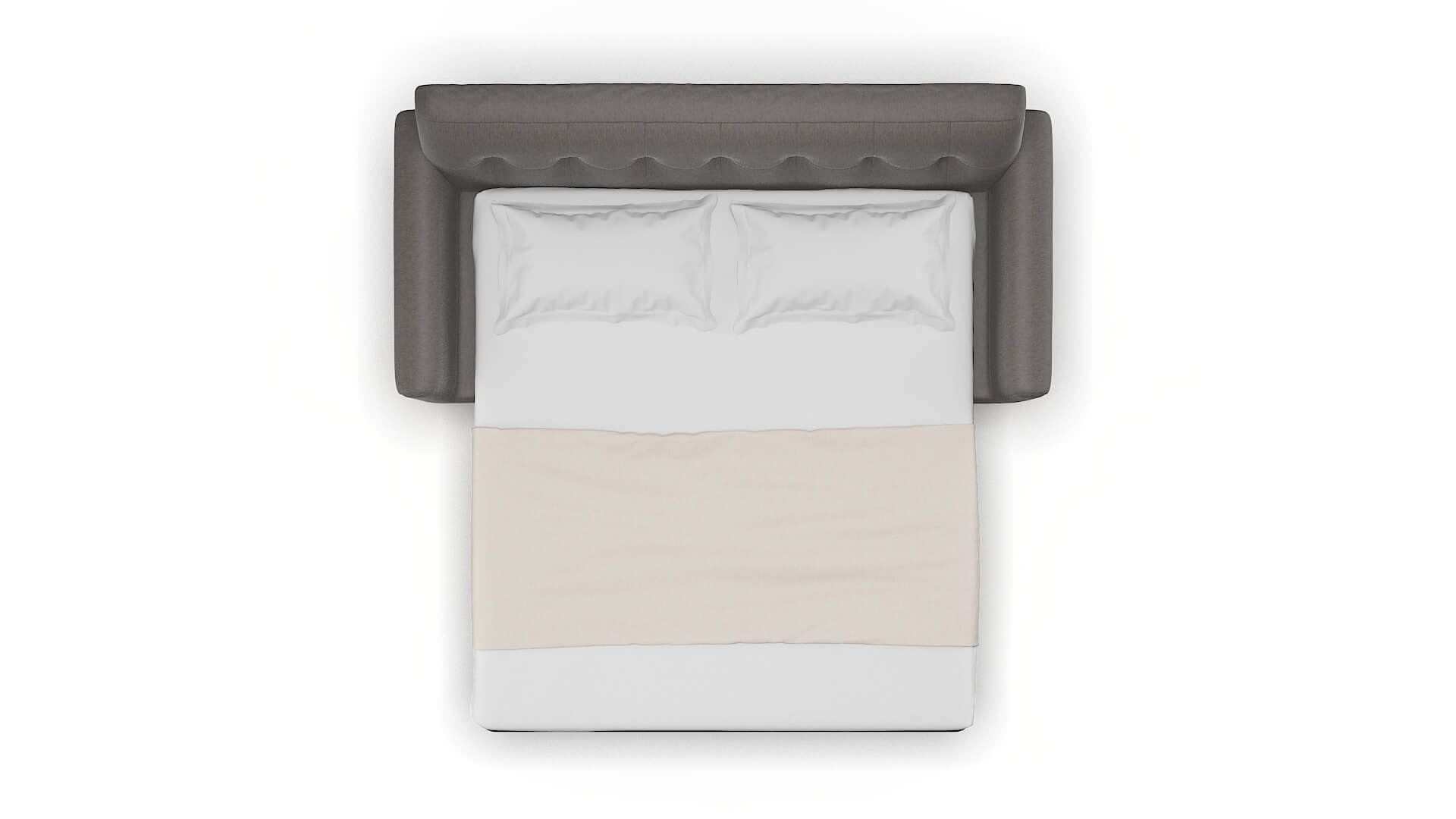 Brussels Cosmo Charcoal Sofa Sleeper Espresso legs 3