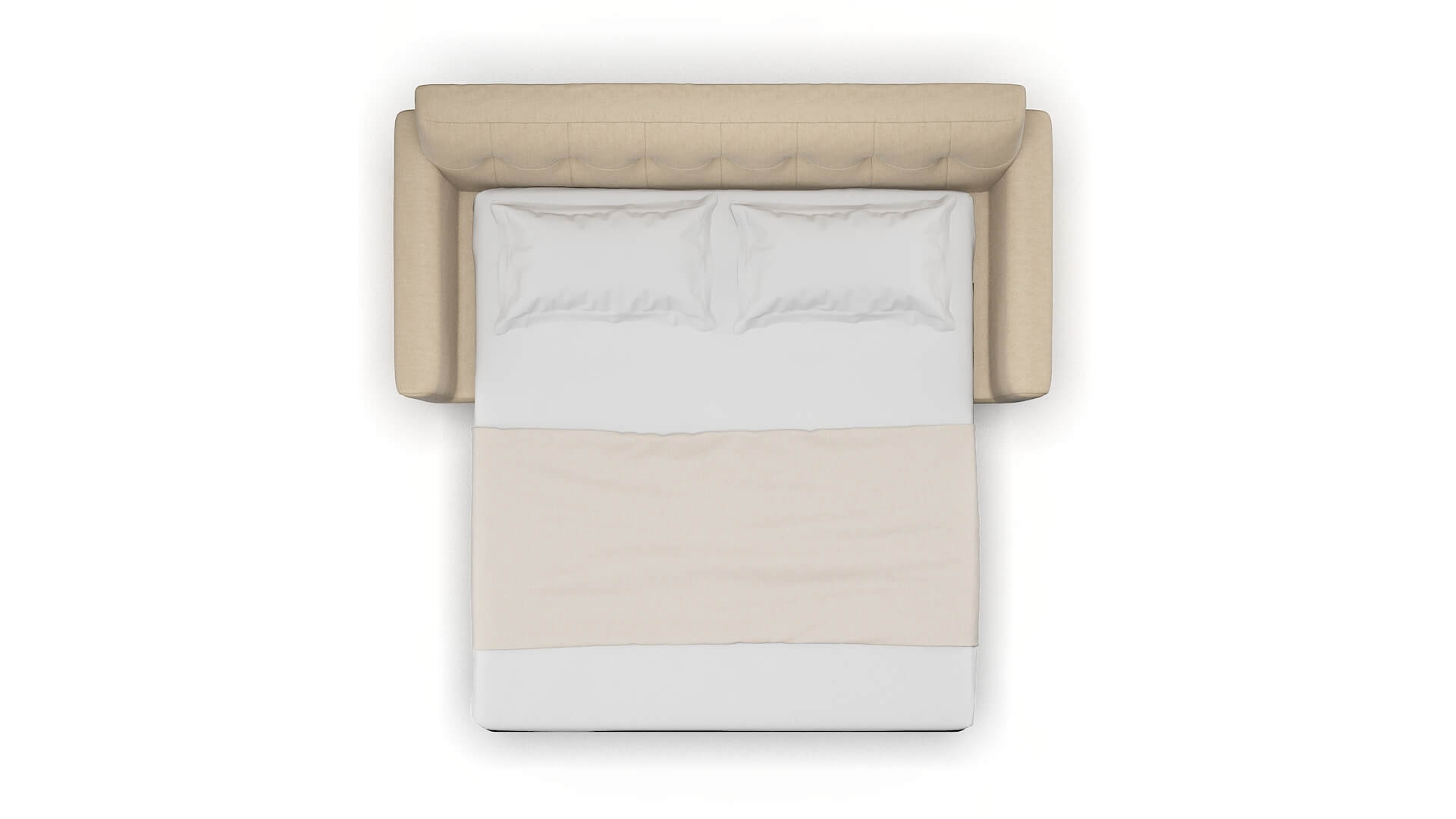 Brussels Cosmo Fawn Sofa Sleeper Espresso legs 3