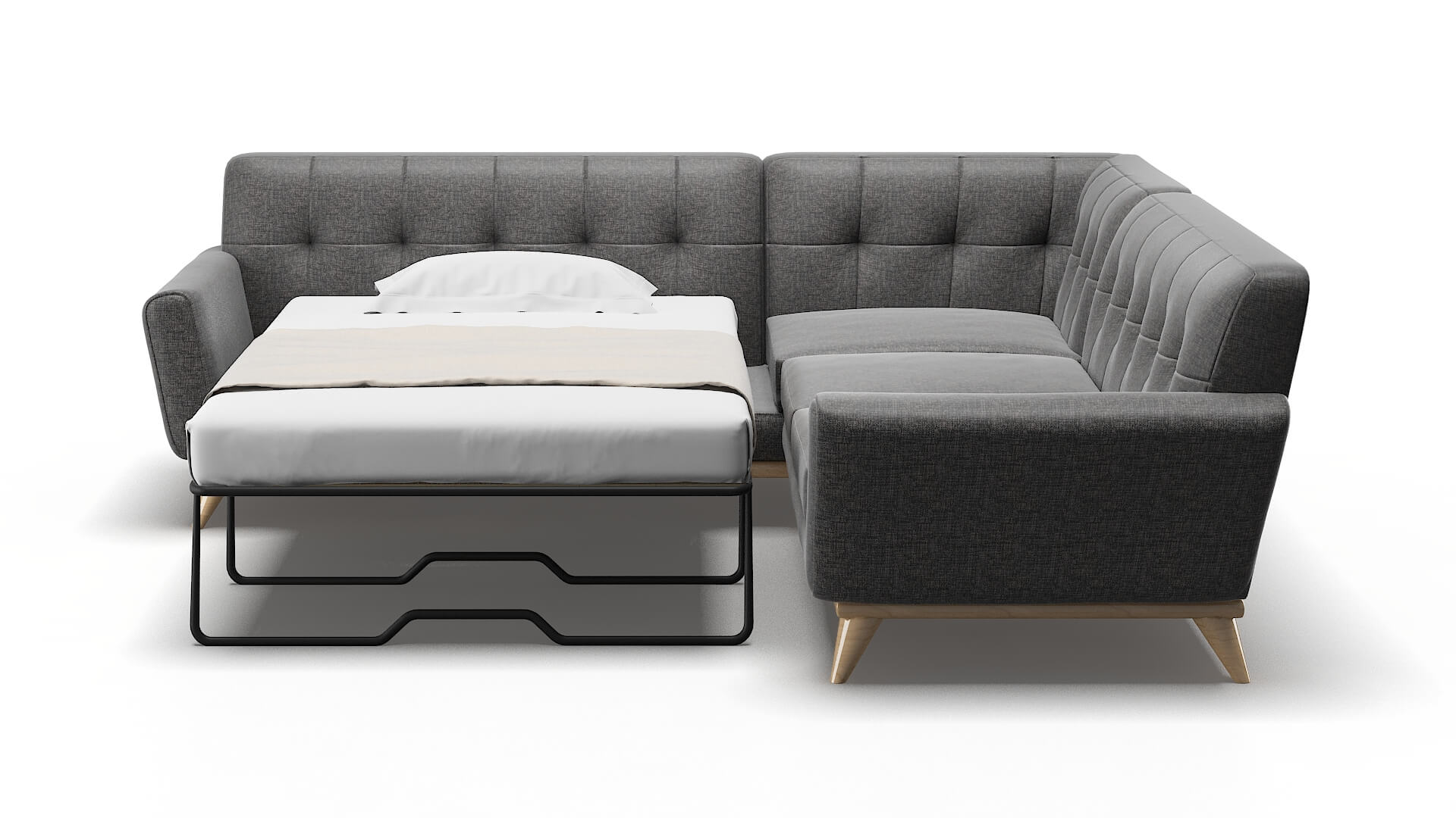 Brussels Curious Pacific Sectional Sleeper Espresso legs 1