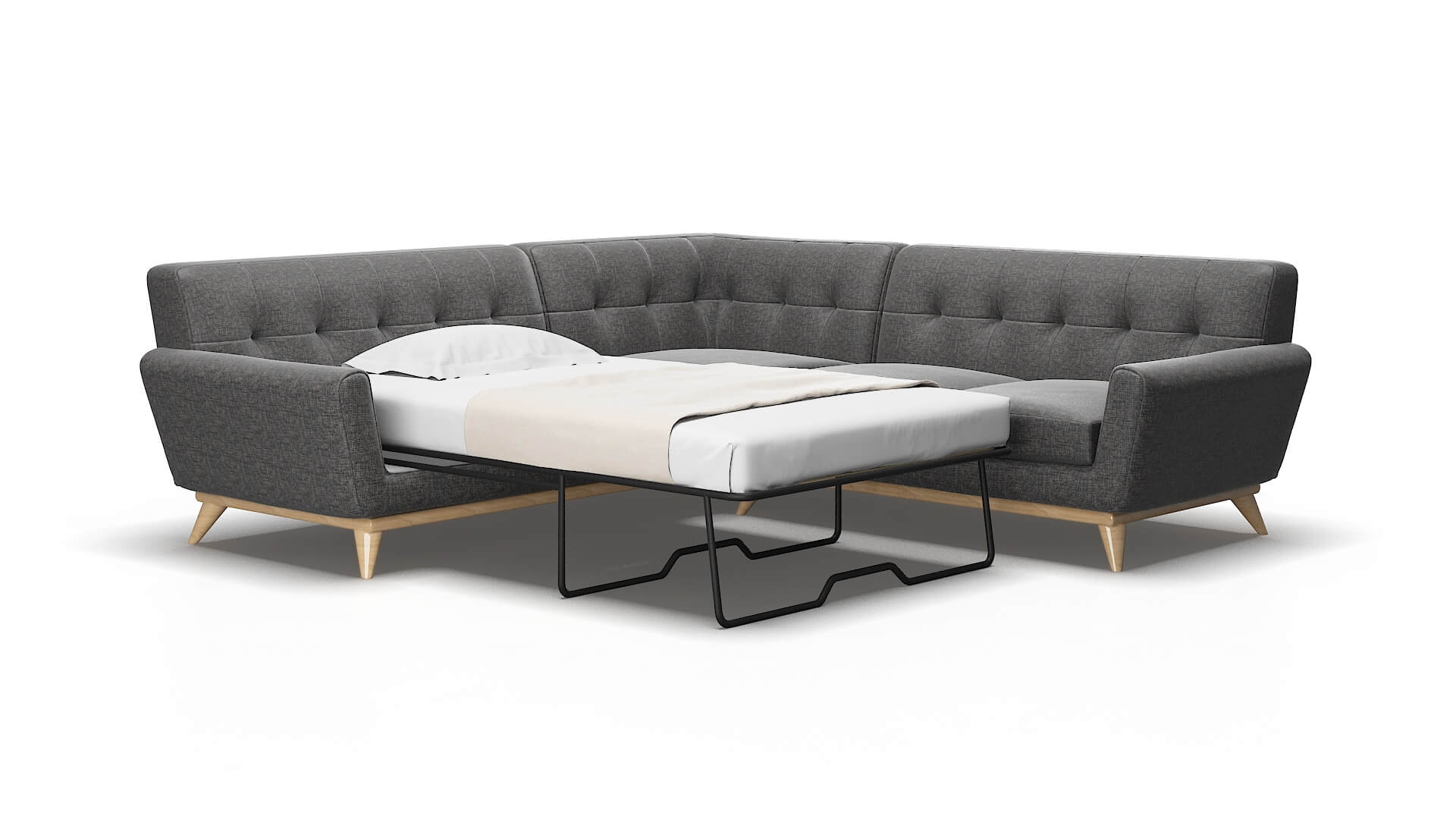 Brussels Curious Pacific Sectional Sleeper Espresso legs 2