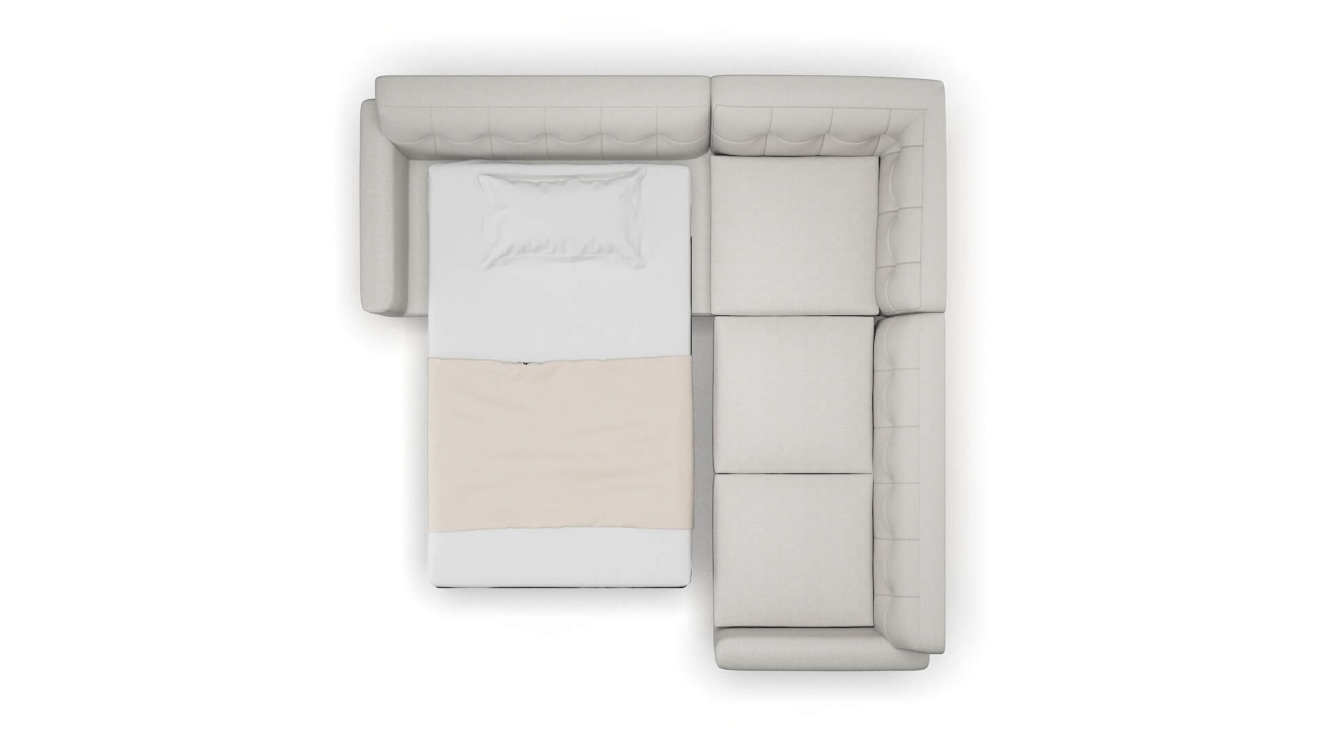 Brussels Curious Spa Sectional Sleeper Espresso legs 3