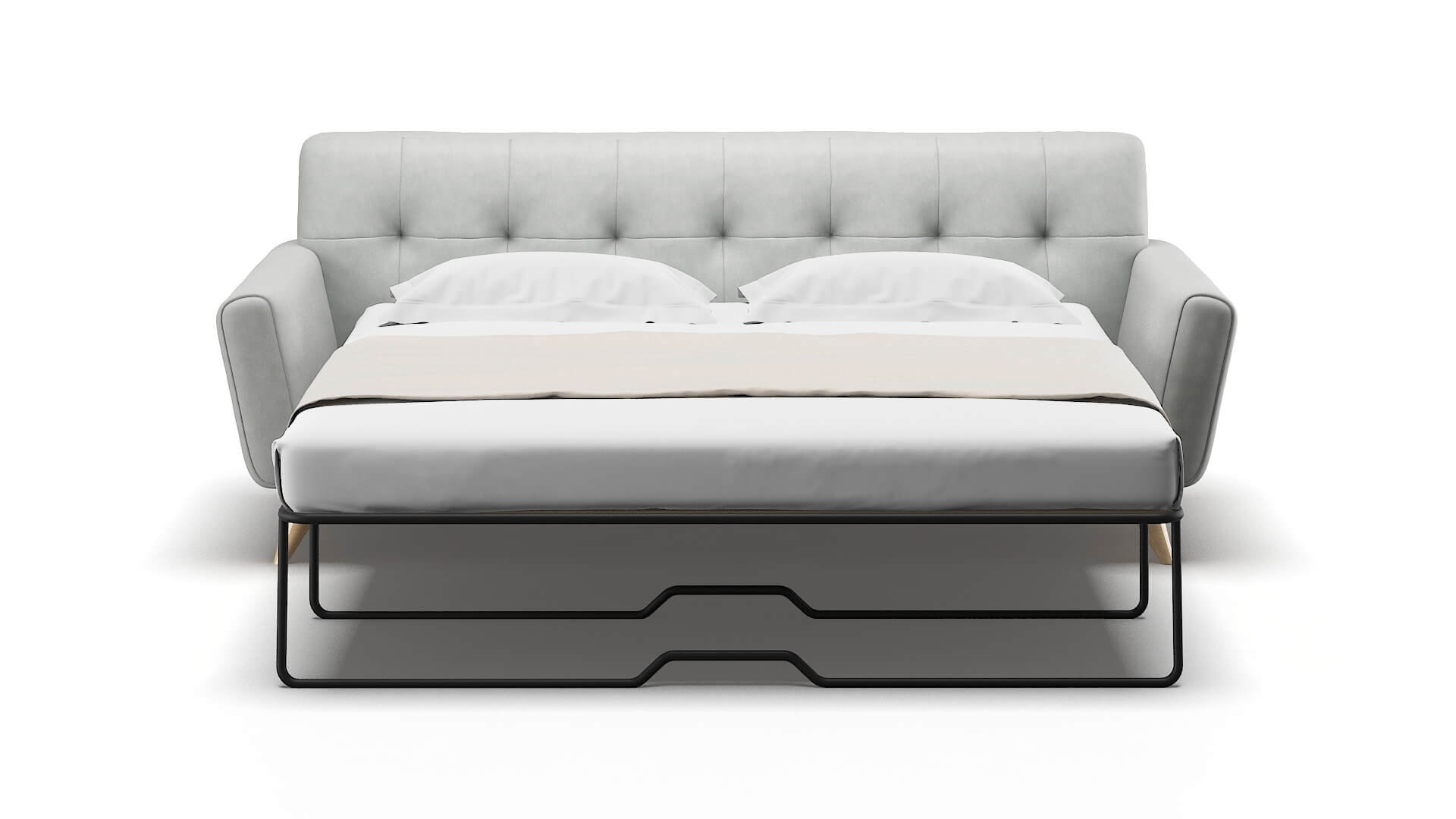 Brussels Dawson Platinum Sofa Sleeper Espresso legs 1