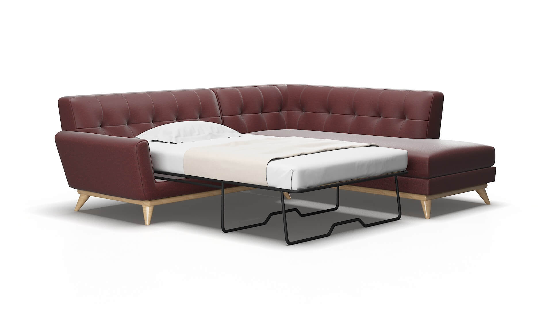 Brussels Derby berry Panel sleeper Espresso Legs  2