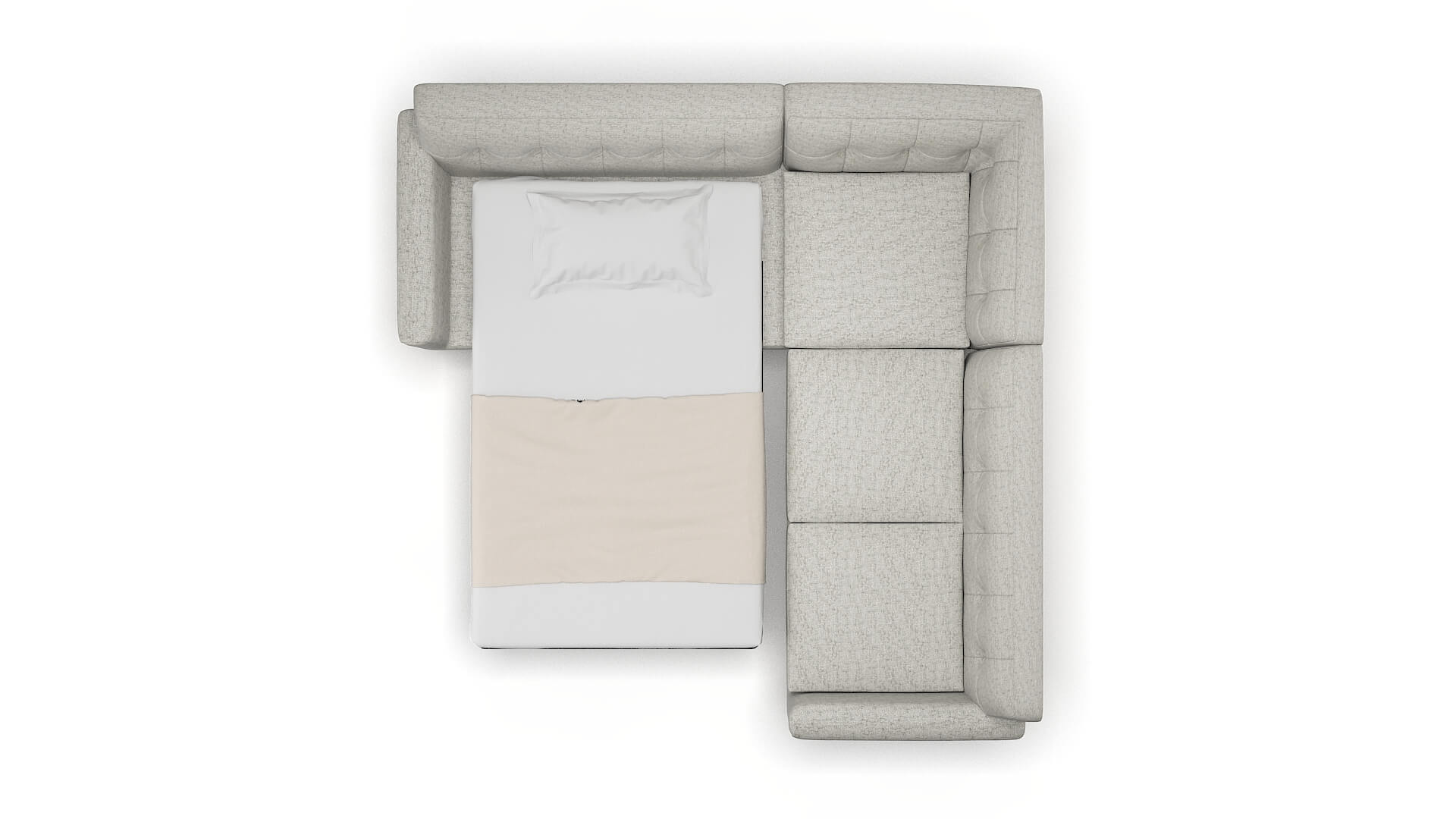 Brussels Derby Silver Sectional Sleeper Espresso legs 3