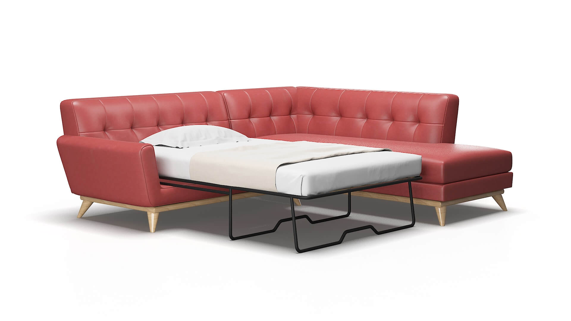 Brussels Dillion cordovan Panel sleeper Espresso Legs  2