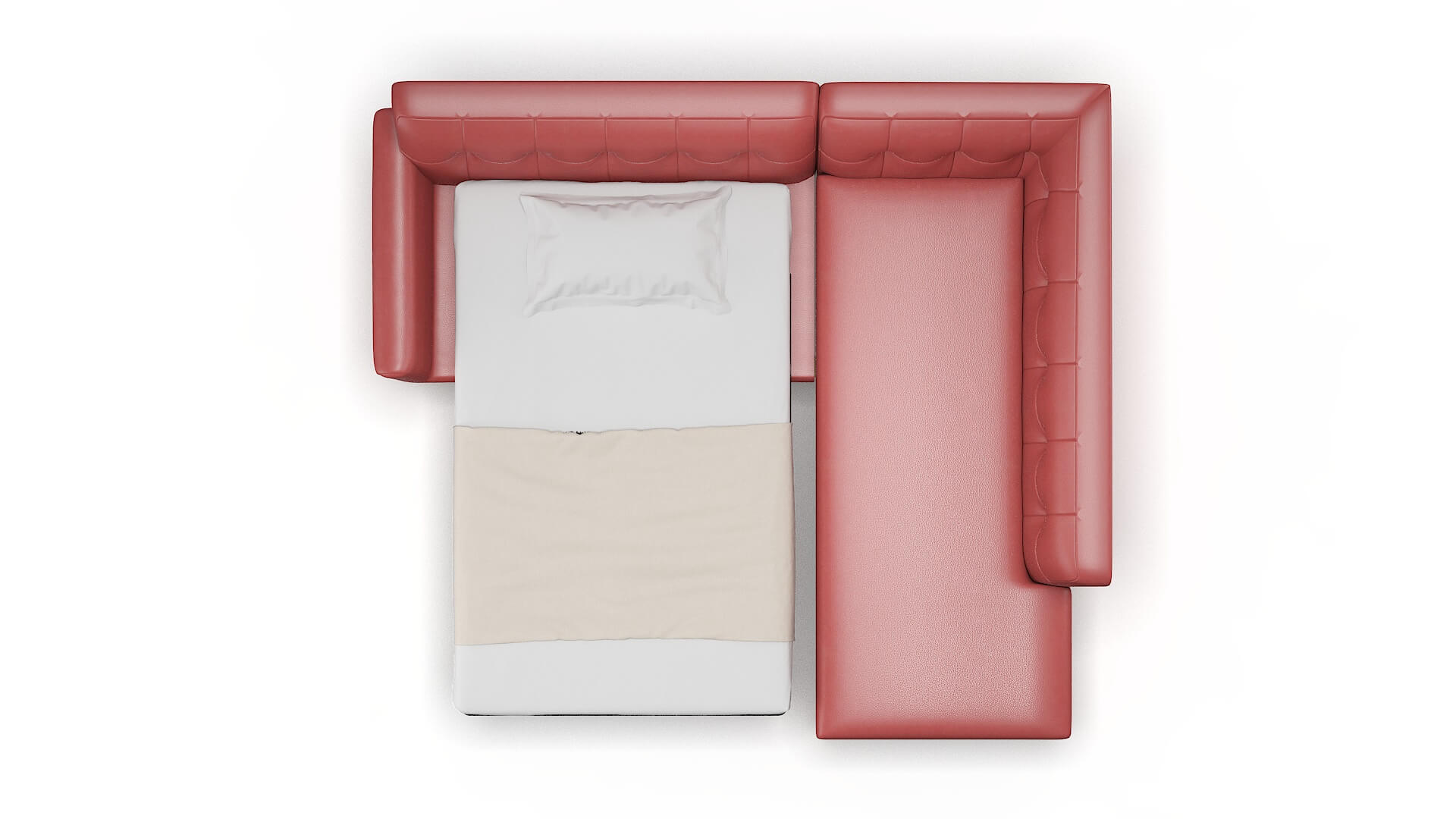 Brussels Dillion Cordovan Panel Sleeper Espresso legs 3