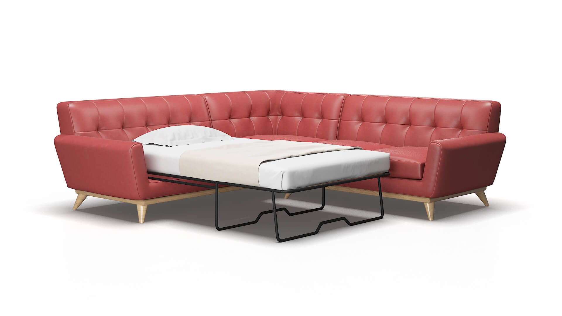 Brussels Dillion cordovan Sectional sleeper Espresso Legs  2