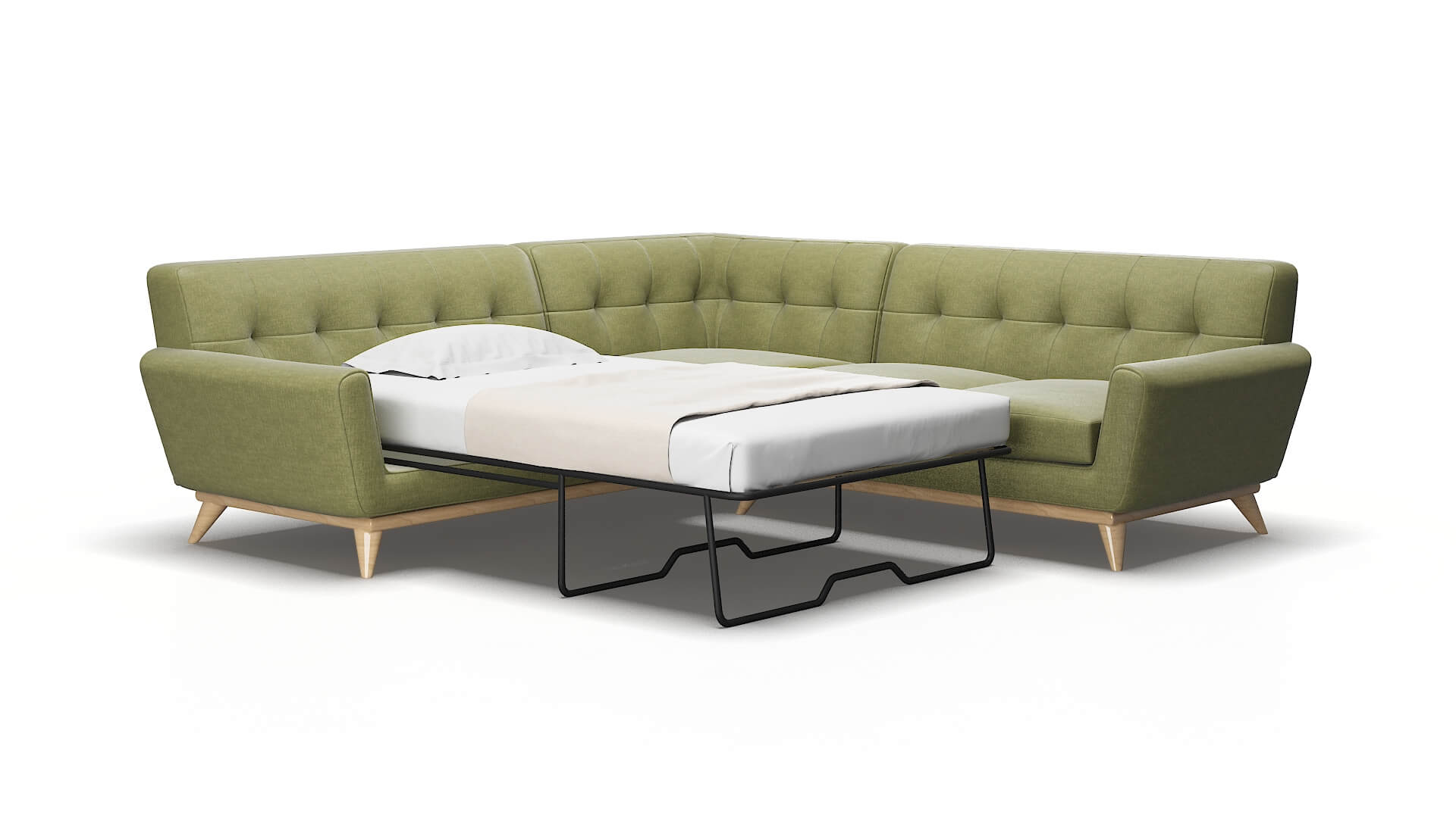 Brussels Dream_d Forest Sectional Sleeper espresso legs 2