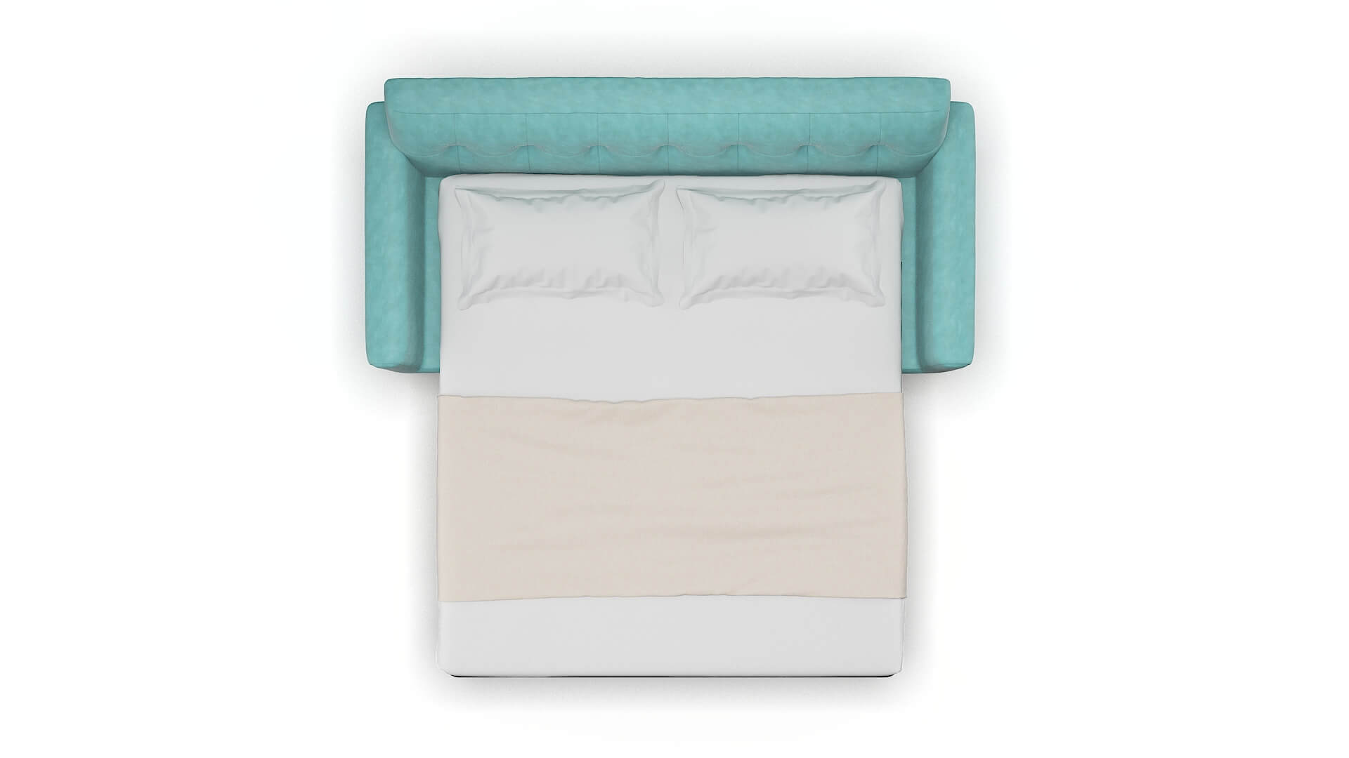 Brussels Dream_d French_blue Sofa Sleeper Espresso legs 3