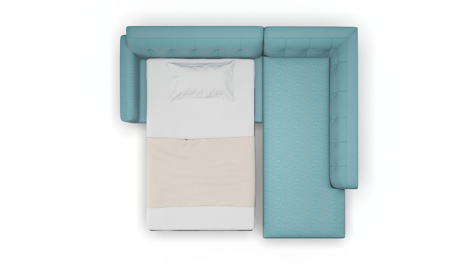 Brussels Dream_d Peacock Panel Sleeper Espresso legs 3