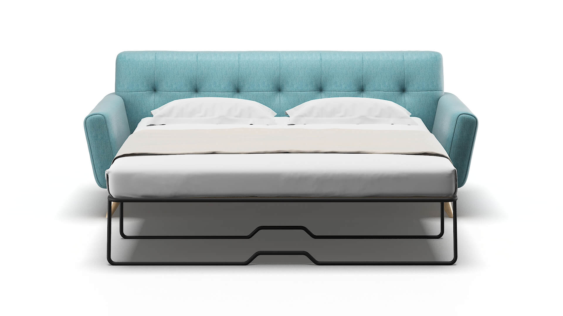 Brussels Dream_d Peacock Sofa Sleeper Espresso legs 1