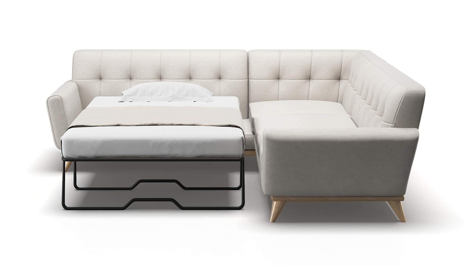 Brussels Dream_d Stone Sectional Sleeper Espresso legs 1