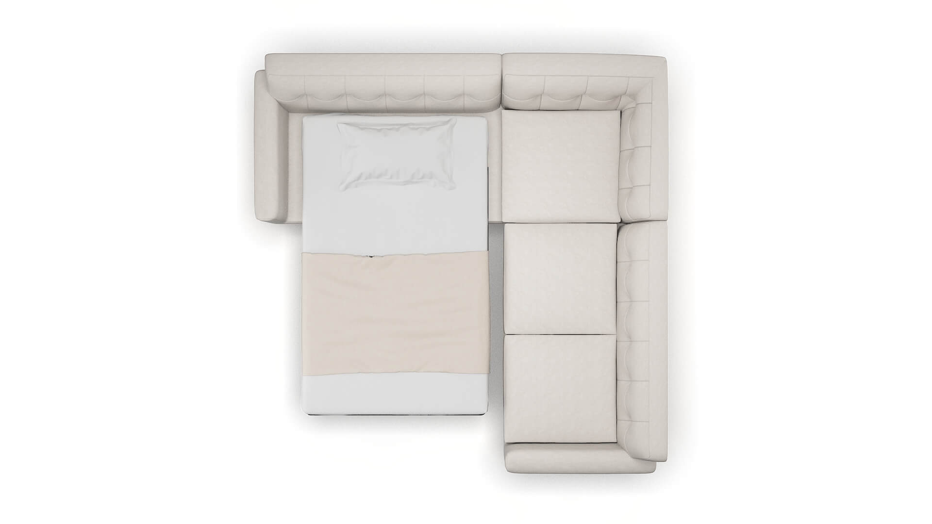 Brussels Dream_d Stone Sectional Sleeper Espresso legs 3