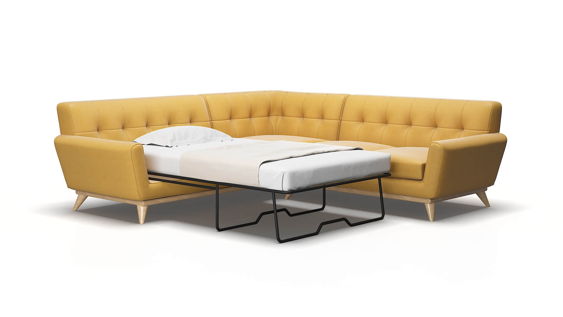Brussels Dream_d sunflower Sectional sleeper Espresso Legs  2