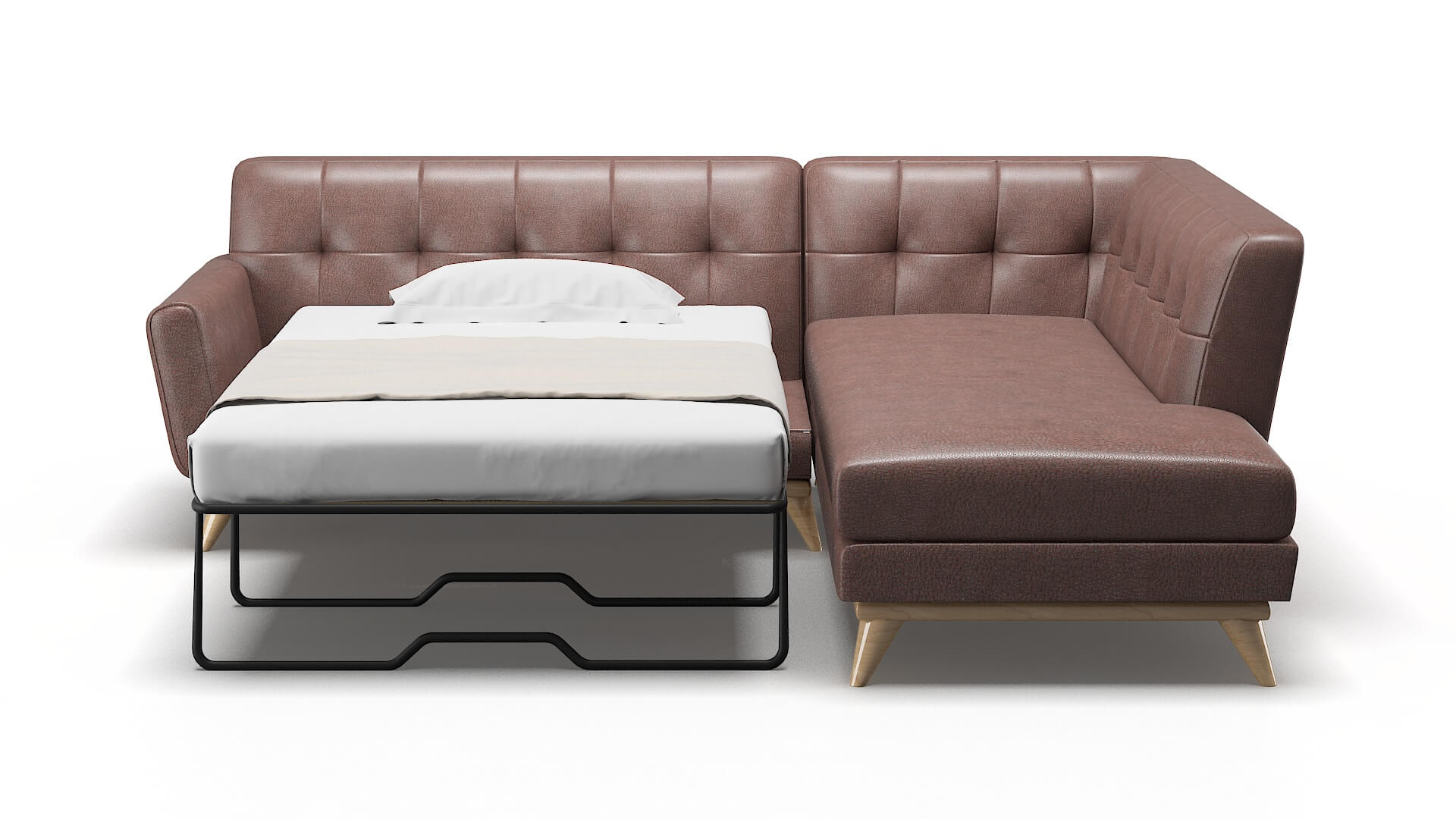 Brussels Ford Brown Panel Sleeper Espresso legs 1