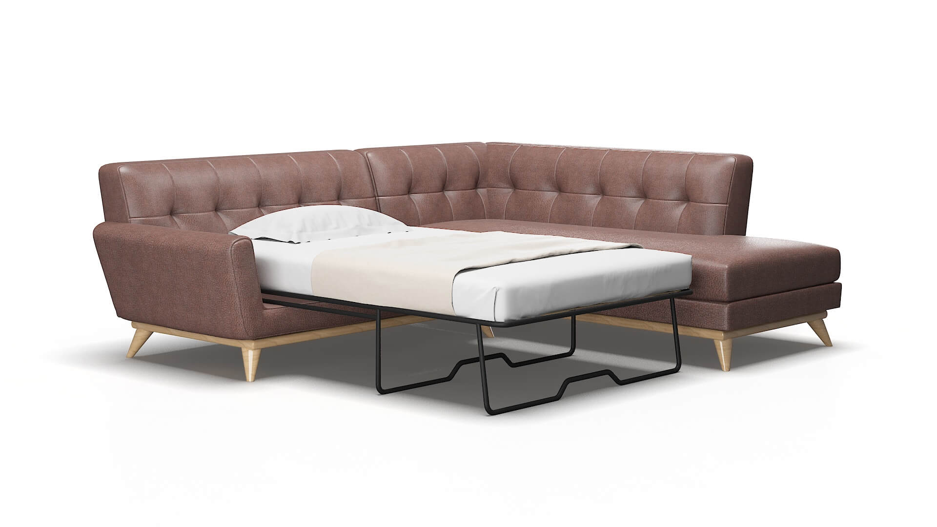 Brussels Ford Brown Panel Sleeper Espresso legs 2