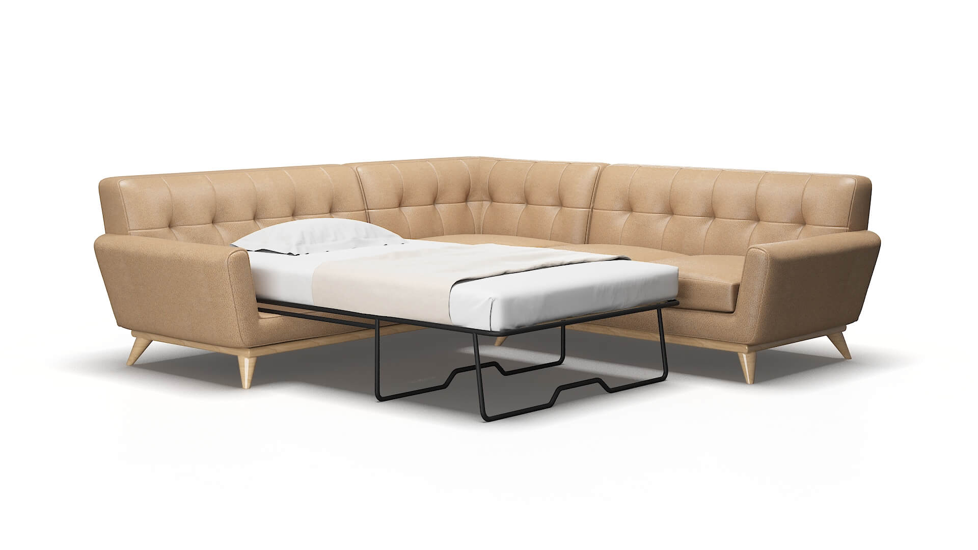 Brussels Ford dune Sectional sleeper Espresso Legs  2