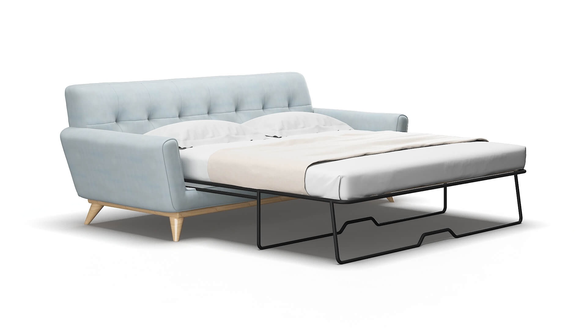 Brussels Hathaway aqua Sofa sleeper Espresso Legs  2