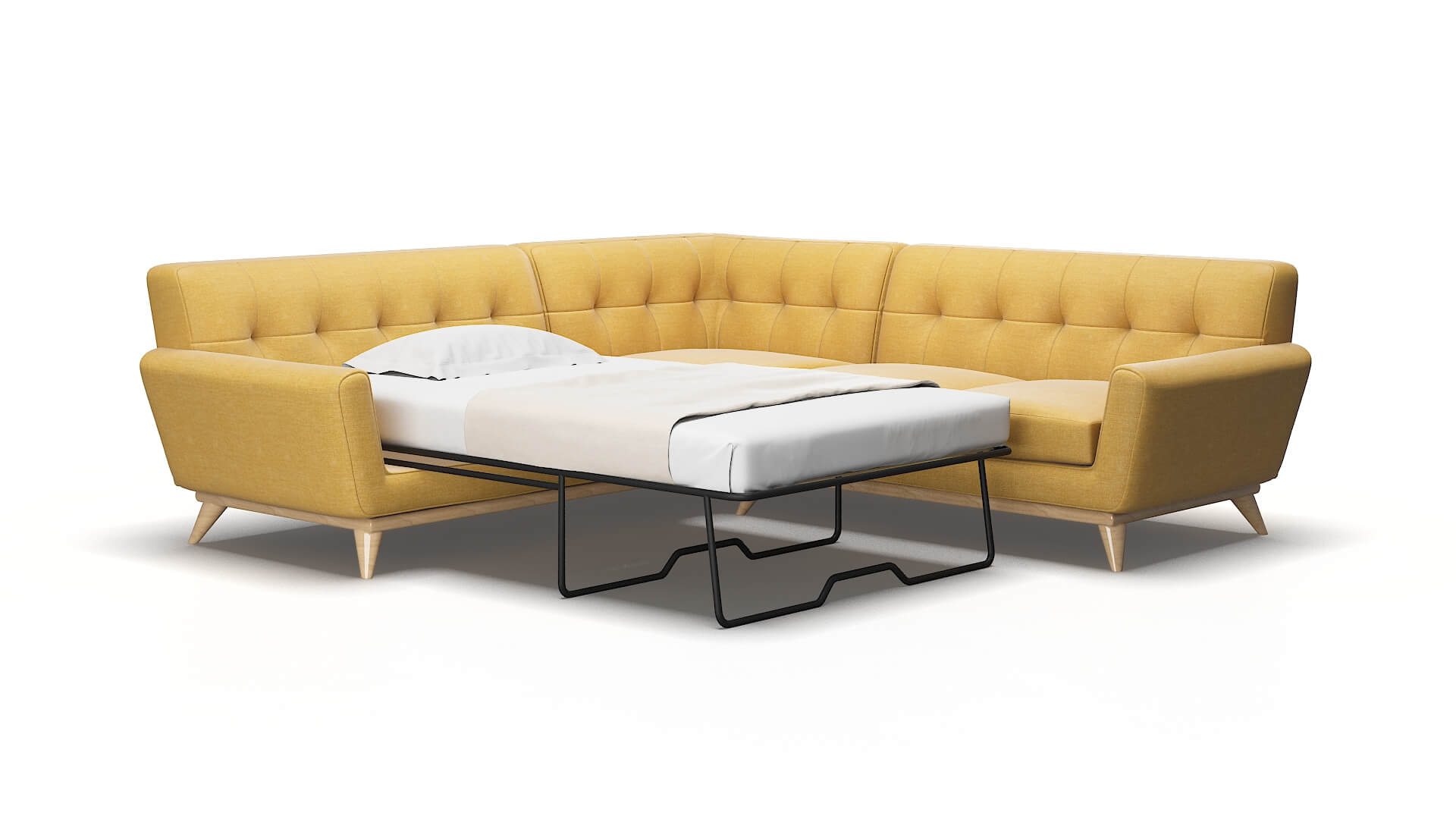 Brussels Insight Citronella Sectional Sleeper espresso legs 2