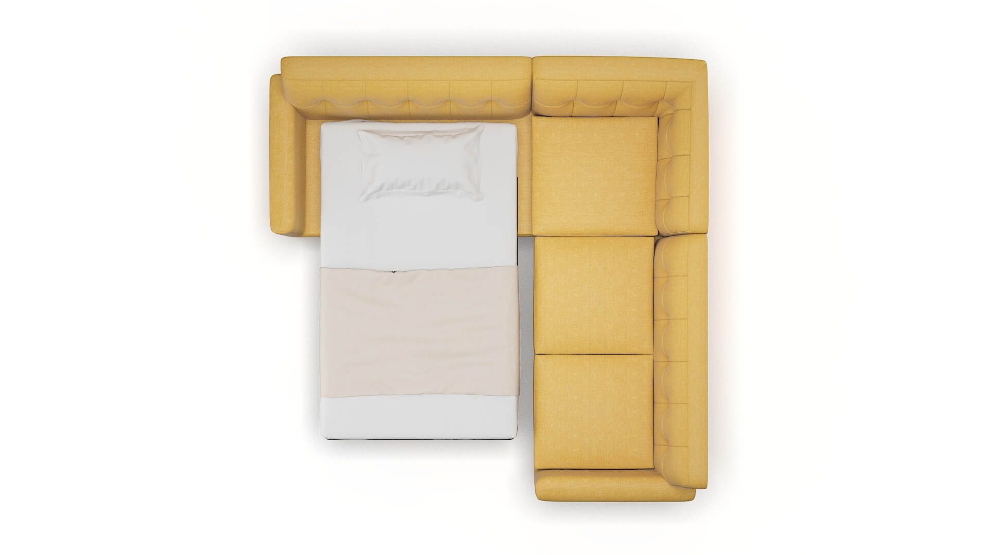 Brussels Insight Citronella Sectional Sleeper Espresso legs 3