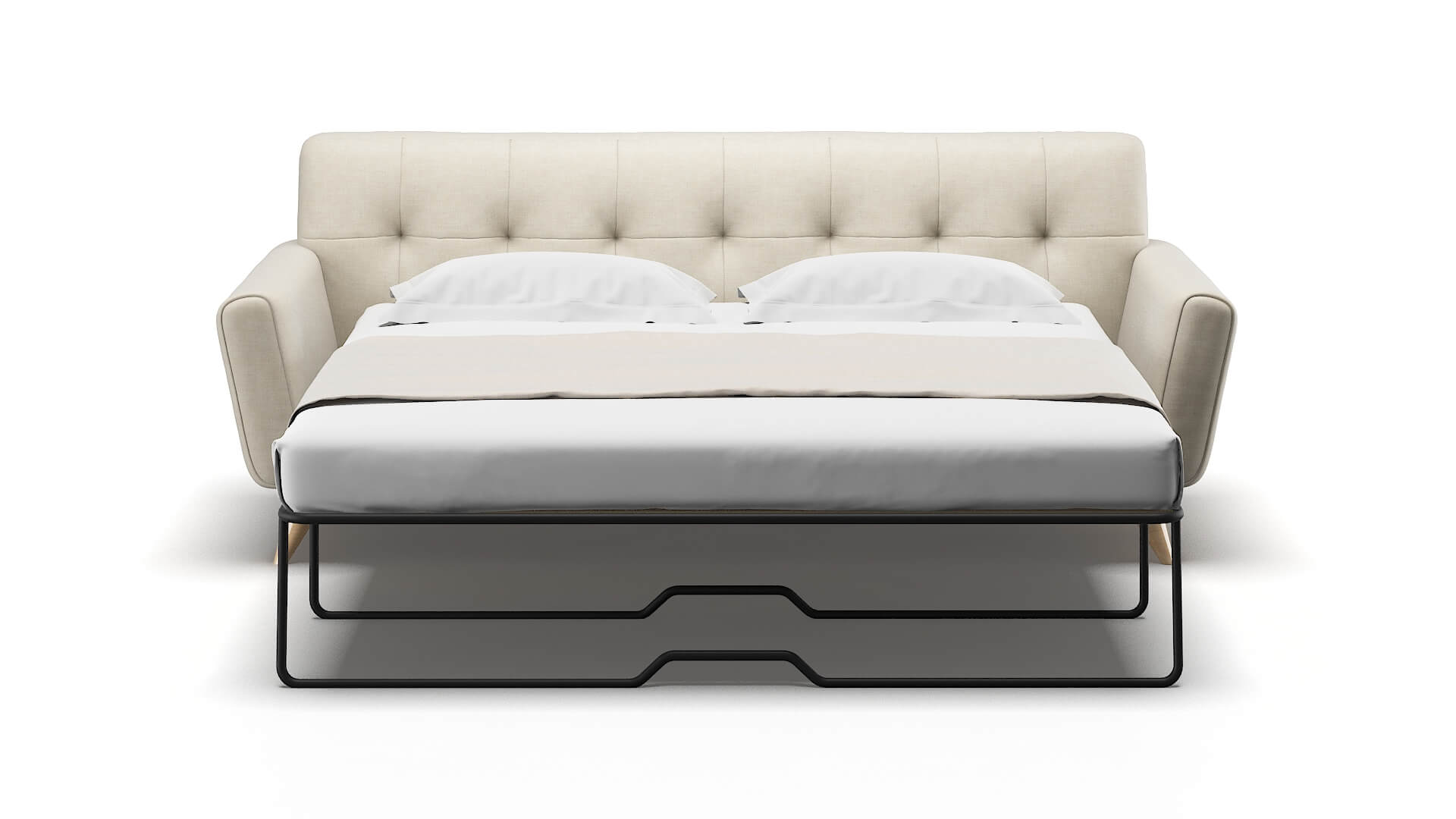 Brussels Keylargo Almond Sofa Sleeper Espresso legs 1